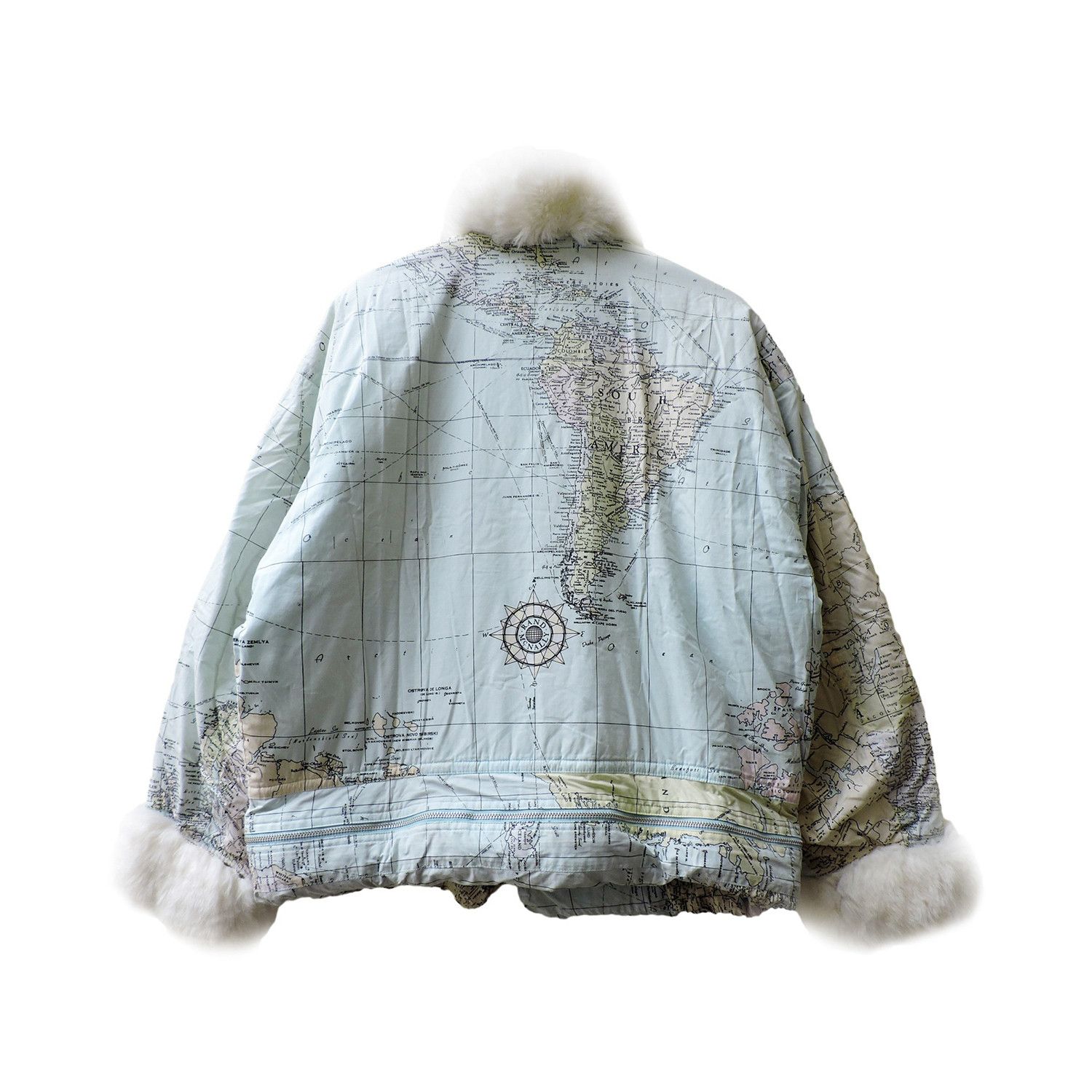 Issey Miyake ISSEY MIYAKE WORLD MAP REVERSIBLE BOMBER FUR JACKET Size M / US 6-8 / IT 42-44 - 4 Thumbnail