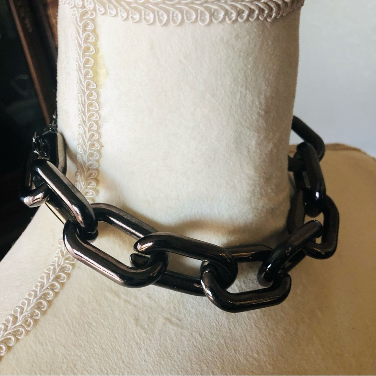 Jewelry Dark copper chrome bold chunky link choker necklace Size ONE SIZE - 4 Thumbnail