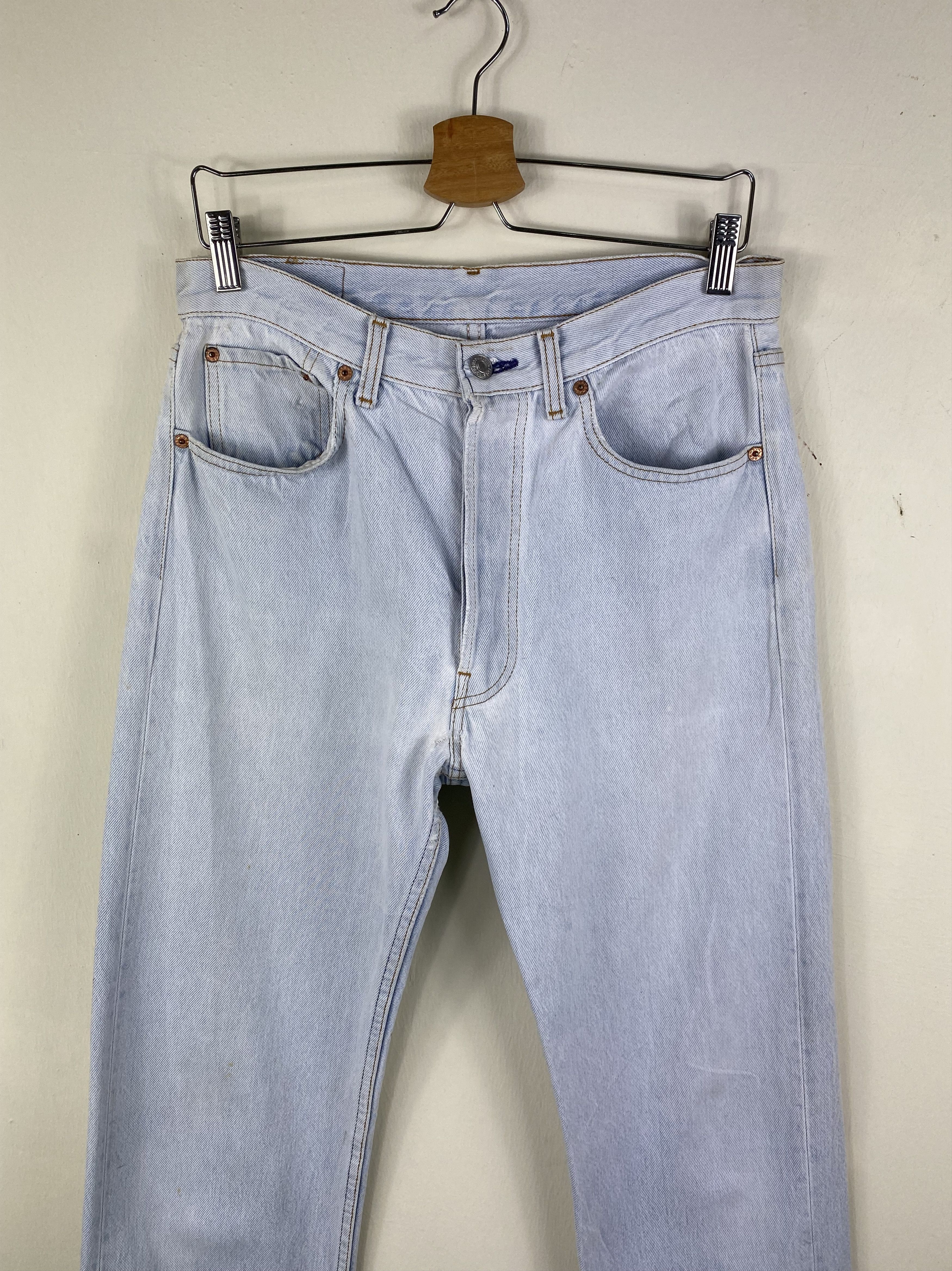 Levi's Vintage Clothing × Vintage Vintage Levis 501 90s STONEWASH dirty wash button 555 W30x30 Size US 30 / EU 46 - 3 Thumbnail