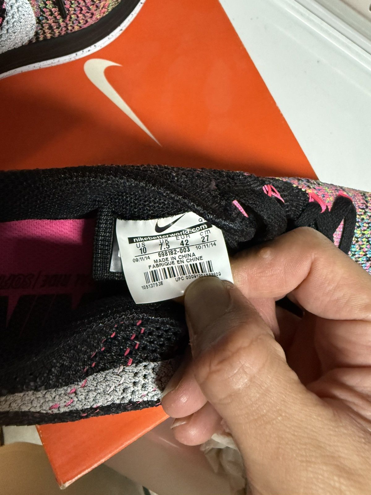 Nike Nike Flyknit Lunar 3 Pink Womens 10 Size US 10 / IT 40 - 7 Thumbnail