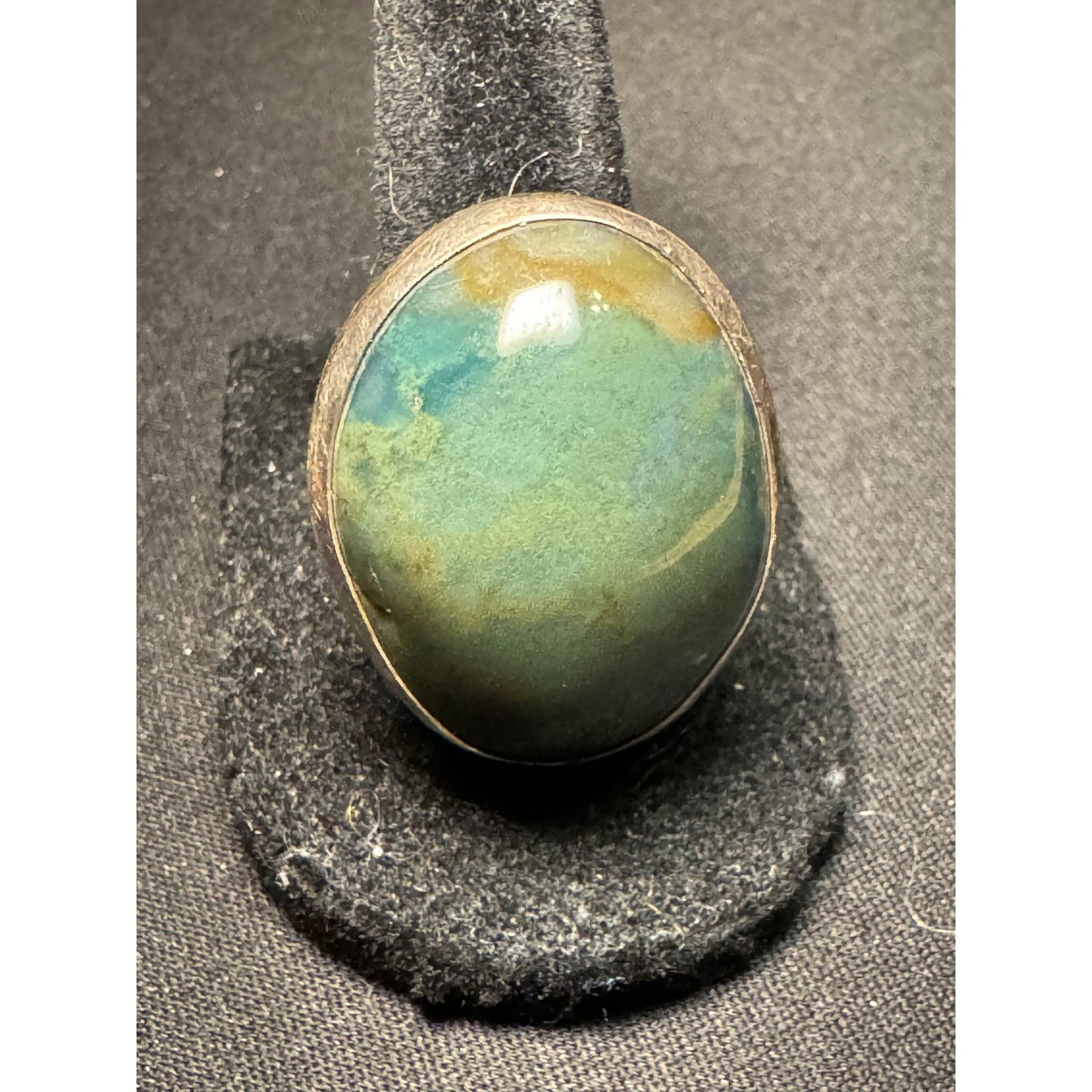 Other 925 Sterling Silpada Oval Green Stone Cabochon Brutalist Size ONE SIZE - 2 Thumbnail