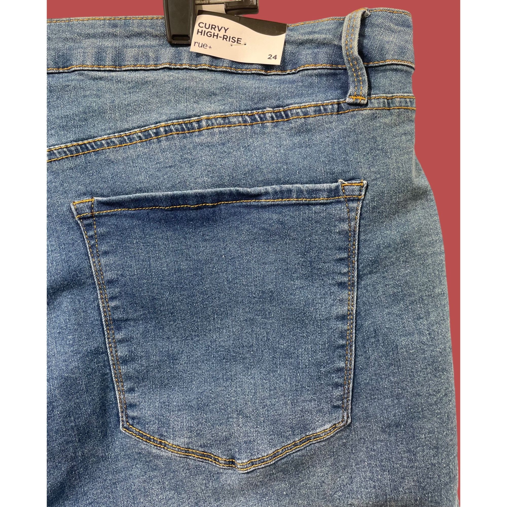 Other Rue + - Women's Ultimate Stretch Curvy High-Rise Jeans - Blu Size 42" / US 20 - 11 Thumbnail