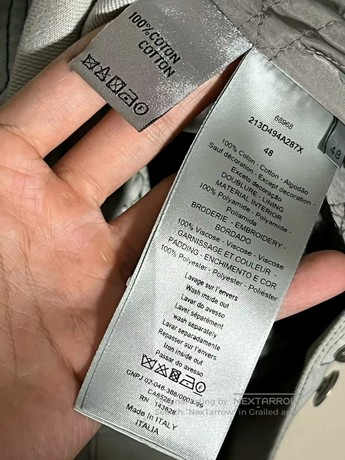 Dior gray-blue tiger embroidered jacket by Dior. Size US L / EU 52-54 / 3 - 4 Thumbnail