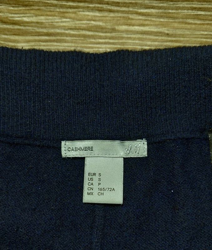 H&M 100% cashmere pants navy luxury soft classy unique Size 30" / US 8 / IT 44 - 4 Thumbnail