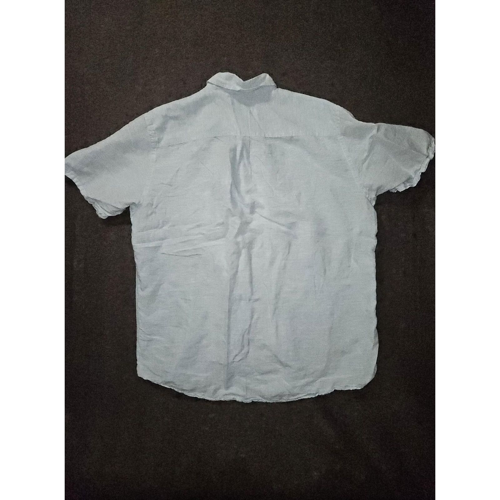 Chaps Chaps Shirt Mens XL Blue Linen Cotton Short Sleeve Button Up Casual Pocket Size US XL / EU 56 / 4 - 6 Thumbnail