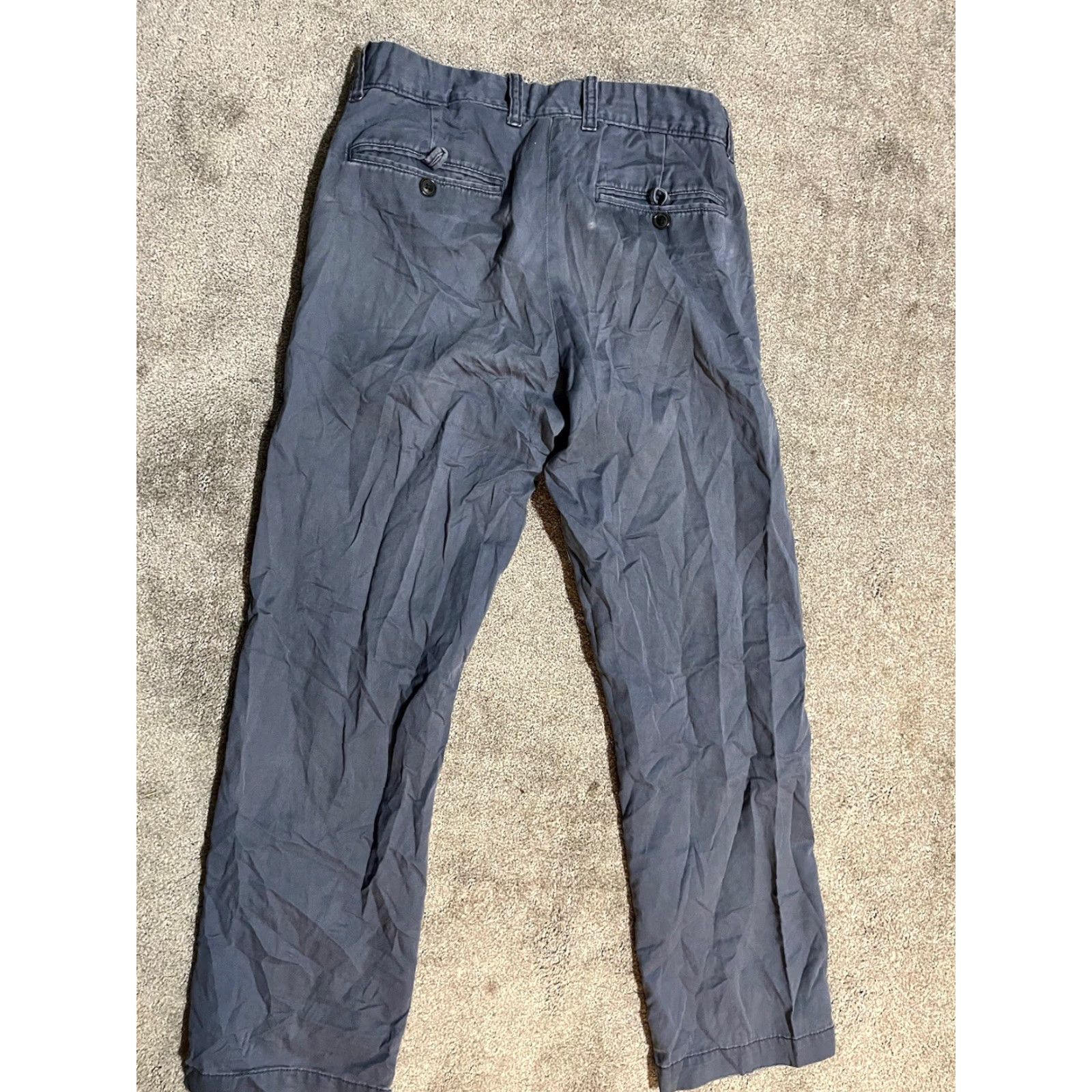 Gap Gap Classic Men’s Straight Sz 31x30 Pants Blue Flat Front Cotton Chino Inseam 30 in Size US 31 - 3 Thumbnail