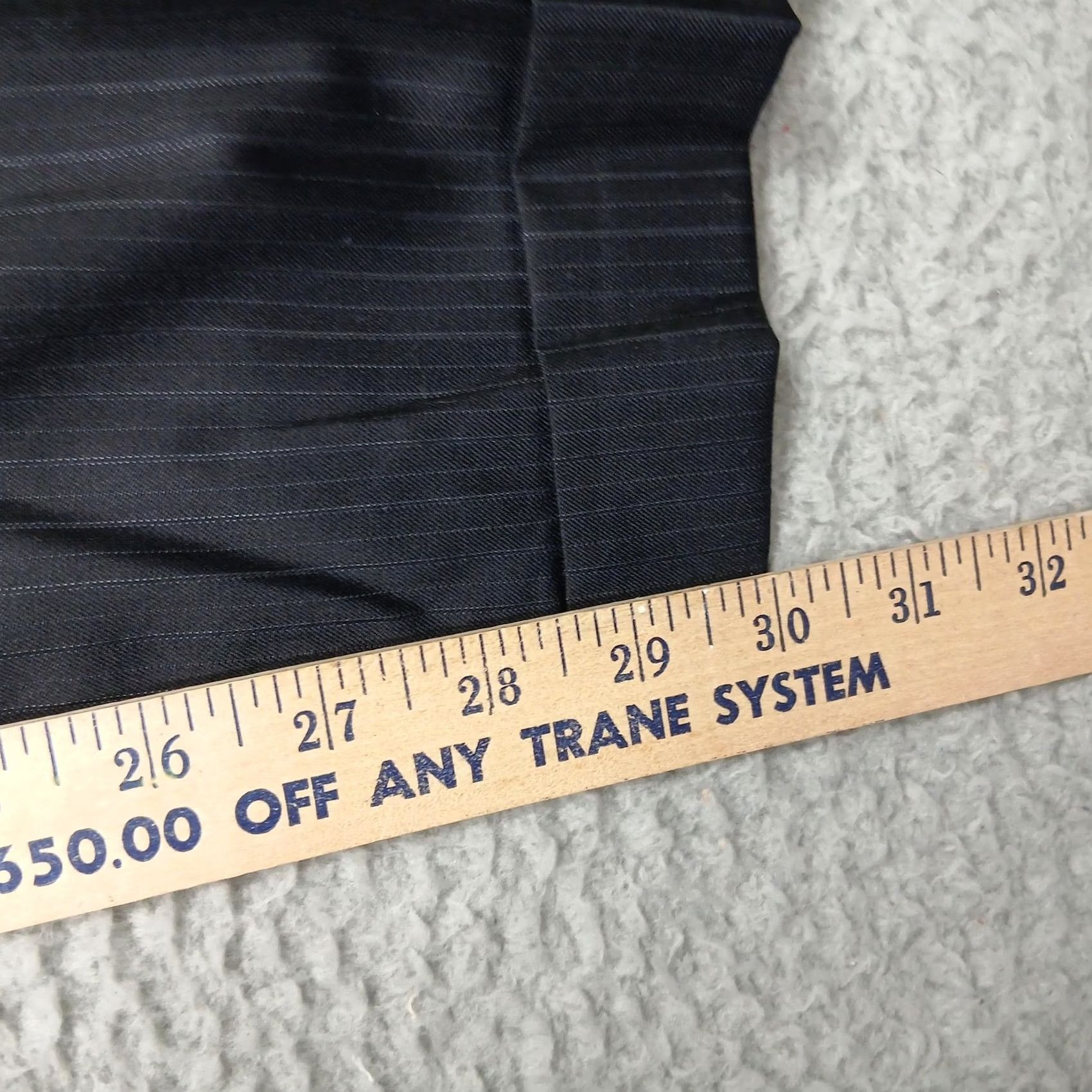 Jos. A. Bank Jos. A. Bank Dress Pants Mens 39L Black Gray Pinstripe Wool Pleated Cuffed Classic Research Boost Size US 39 - 6 Thumbnail