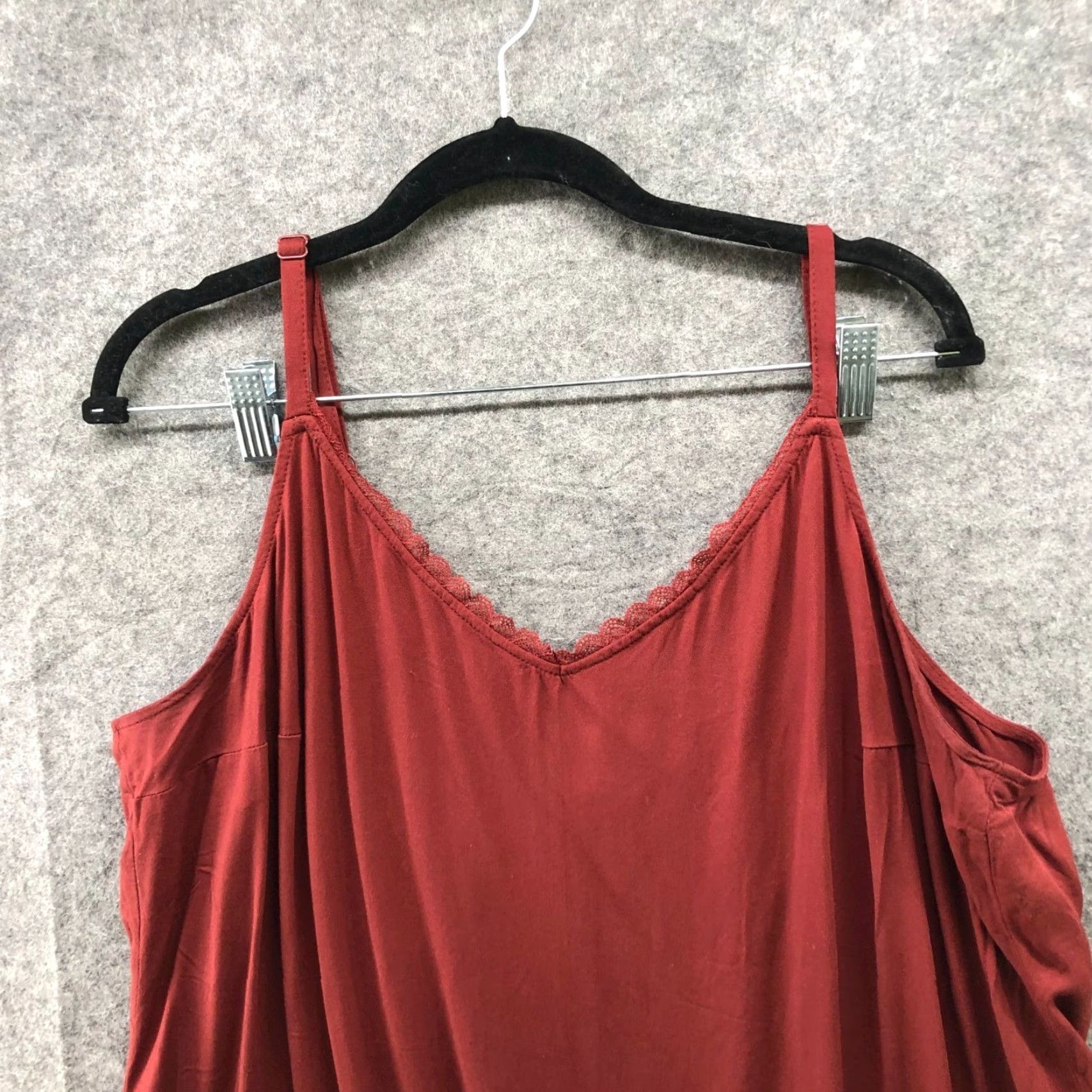 Torrid Torrid Camisole Tank Shirt Womens 1X Brown V-Neck Rayon Spandex Lightweight Casual Vest Mens? Size XL / US 12-14 / IT 48-50 - 3 Thumbnail