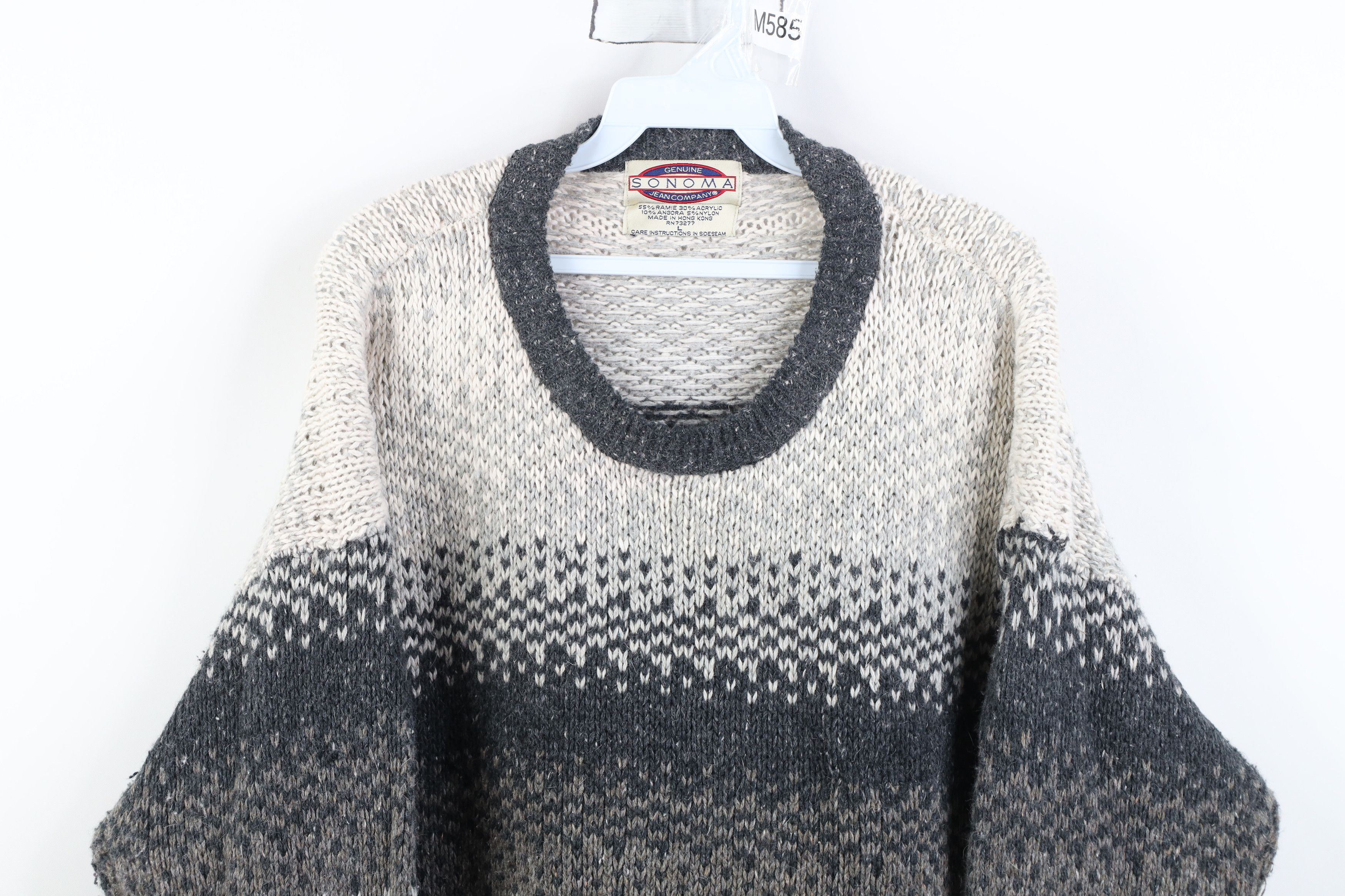 Vintage Vintage 90s Streetwear Angora Blend Knit Crewneck Sweater Size US L / EU 52-54 / 3 - 2 Thumbnail