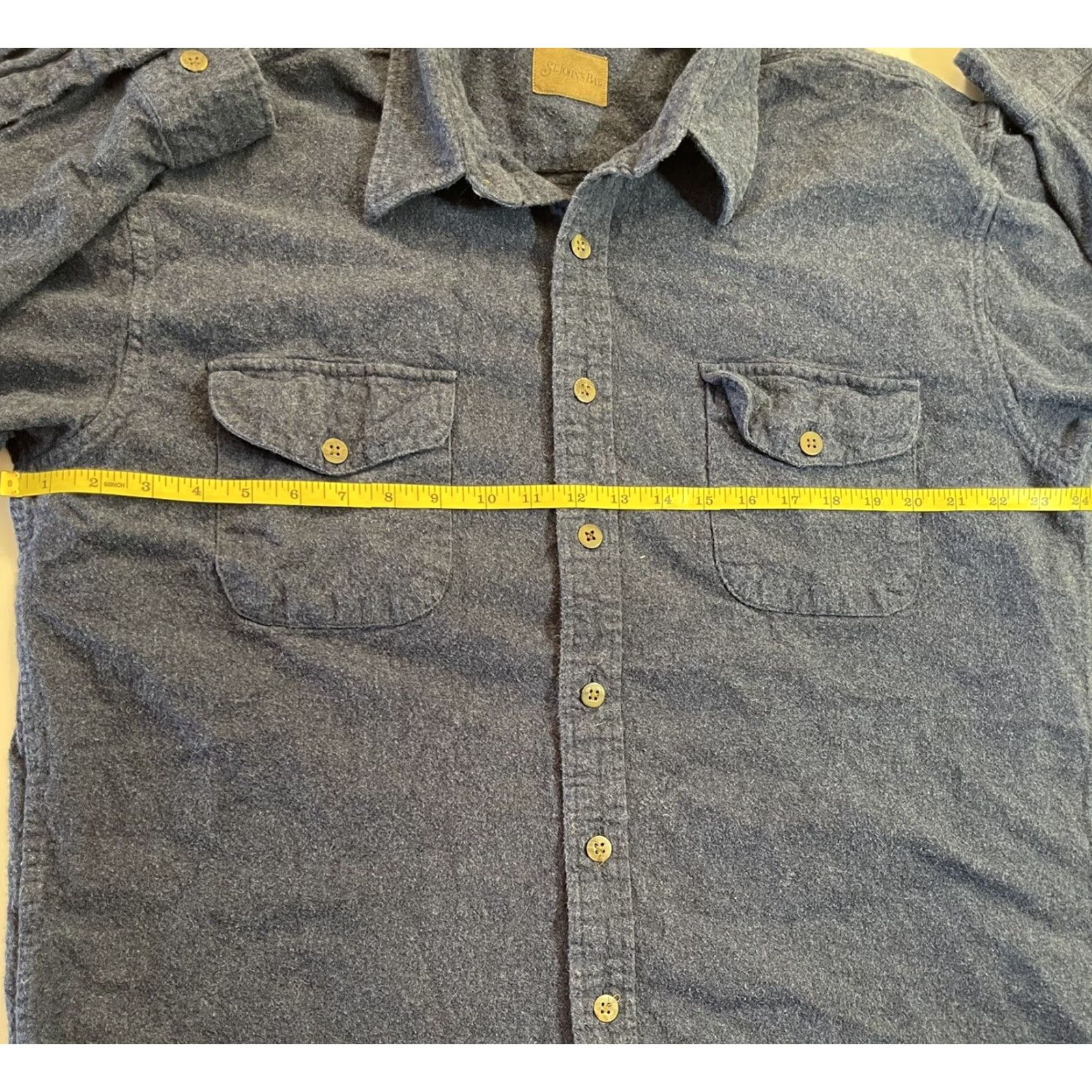 Vintage VINTAGE St. John's Bay Shirt Men XL Flannel Button-Up 90s Outdoor Blue Cotton Long Sleeve Shirt Mens Size US XL / EU 56 / 4 - 5 Thumbnail