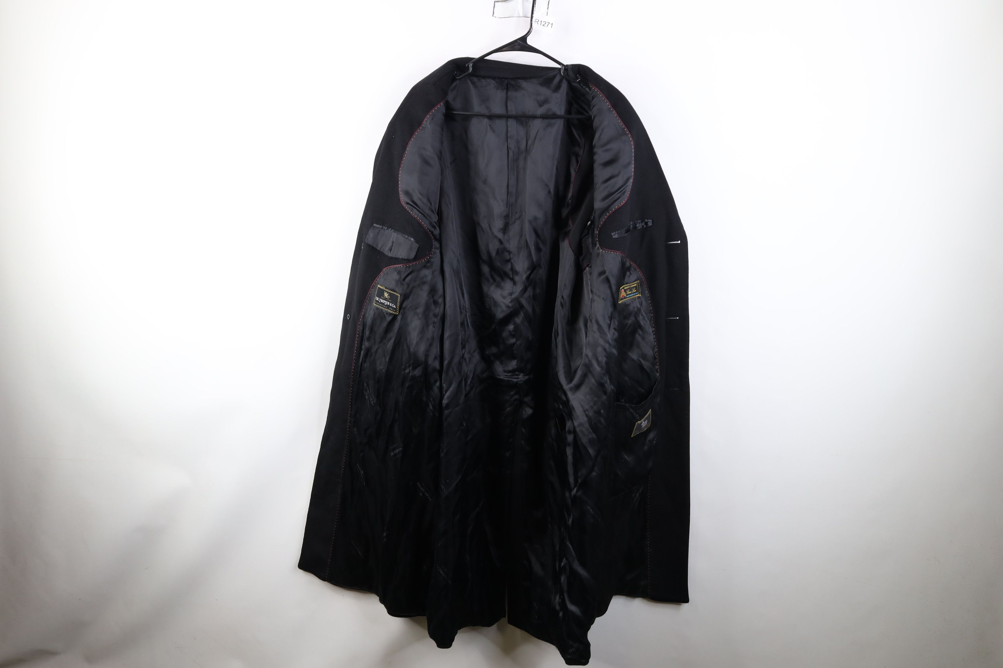 Vintage Vintage Streetwear Cashmere Button Overcoat Jacket Black Size US XXL / EU 58 / 5 - 10 Thumbnail