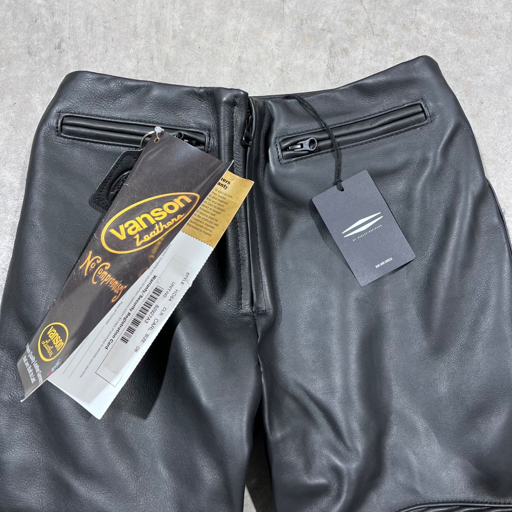 $895 NWT HARLEY DAVIDSON WOMEN'S LEATHER MOTO TROUSER PANT 4