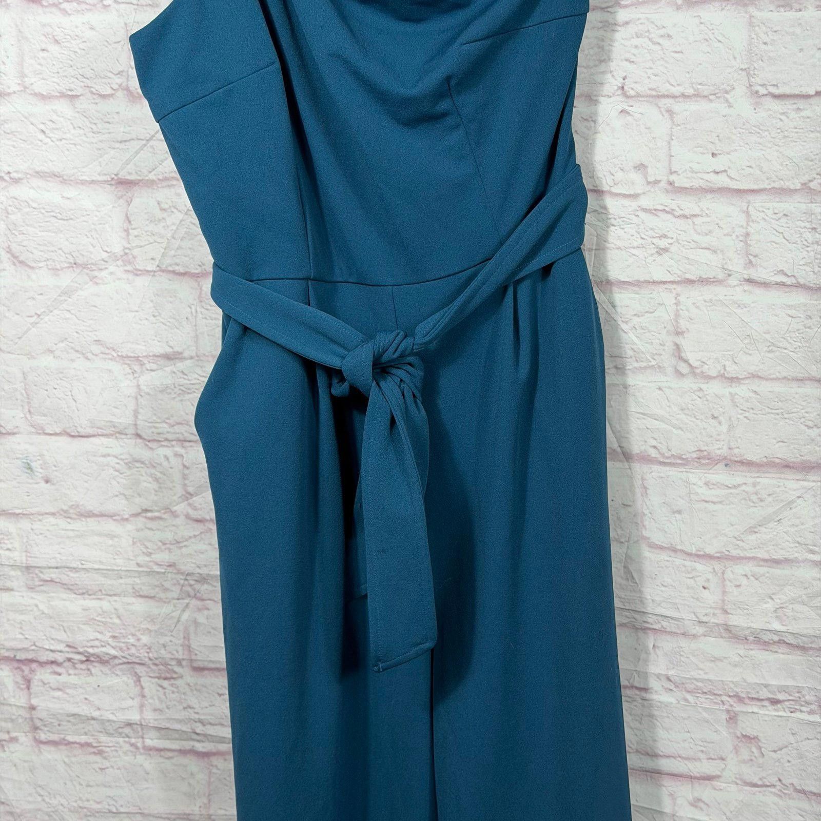 Other Blue Sleeveless Large Jumpsuit with Belt Size 36" / US 14 / IT 50 - 3 Thumbnail