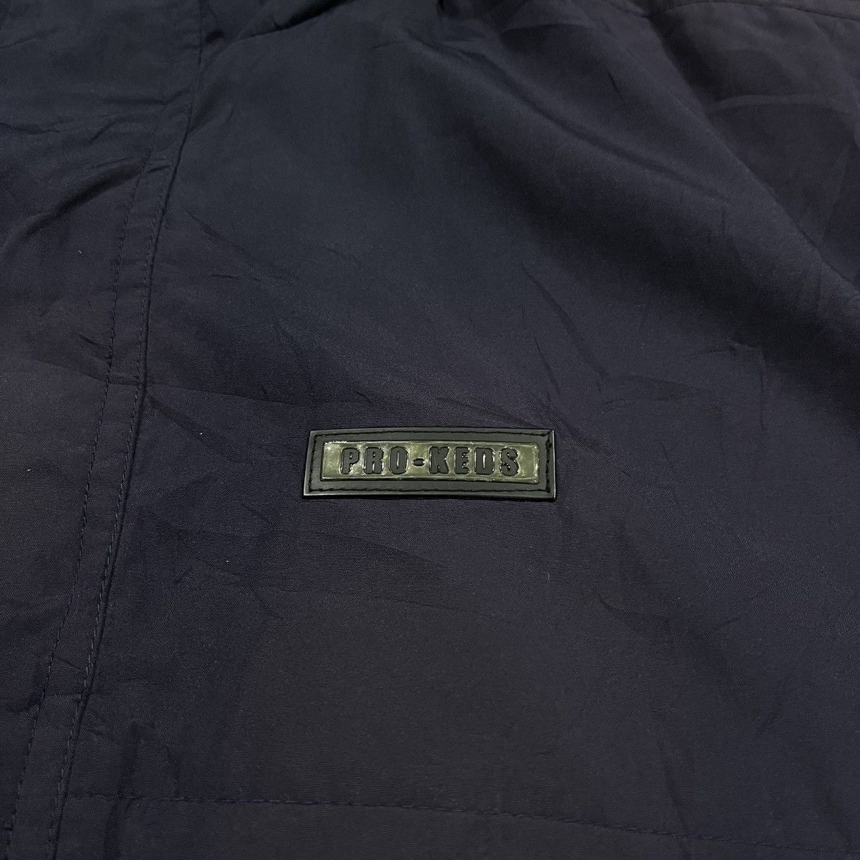 Pro-Keds × Vintage PRO-KEDS Hidden Hoodie Logo Spellout Bomber Jacket Size US L / EU 52-54 / 3 - 9 Thumbnail