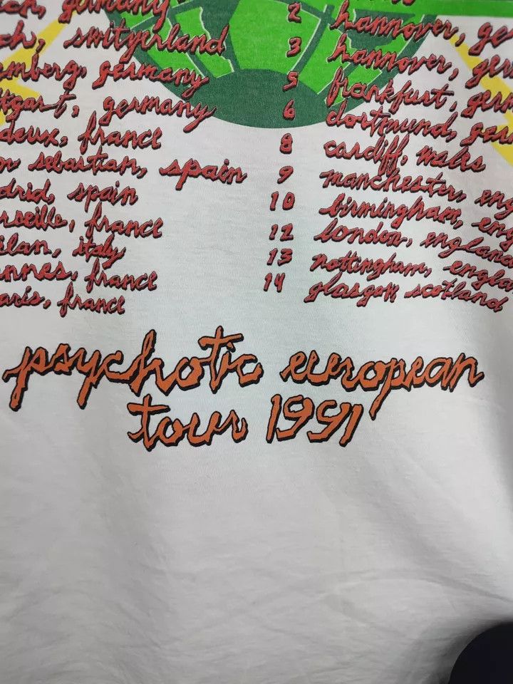 Vintage Vintage Tesla Psychotic European Tour 1991 t shirt Size US XL / EU 56 / 4 - 6 Thumbnail