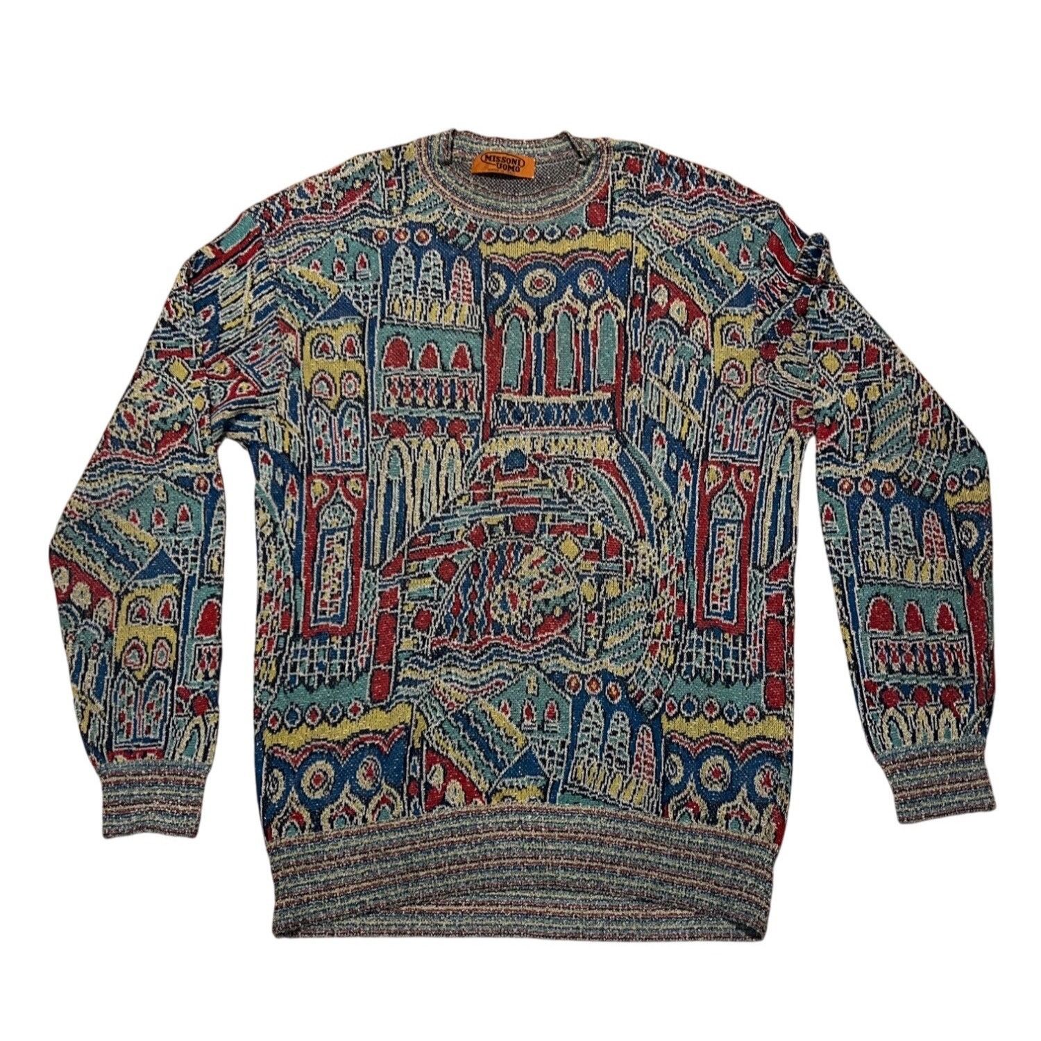 Missoni Vintage Missoni Uomo Men’s City Knitted Sweatee Made in Ital Size US XL / EU 56 / 4 - 1 Thumbnail