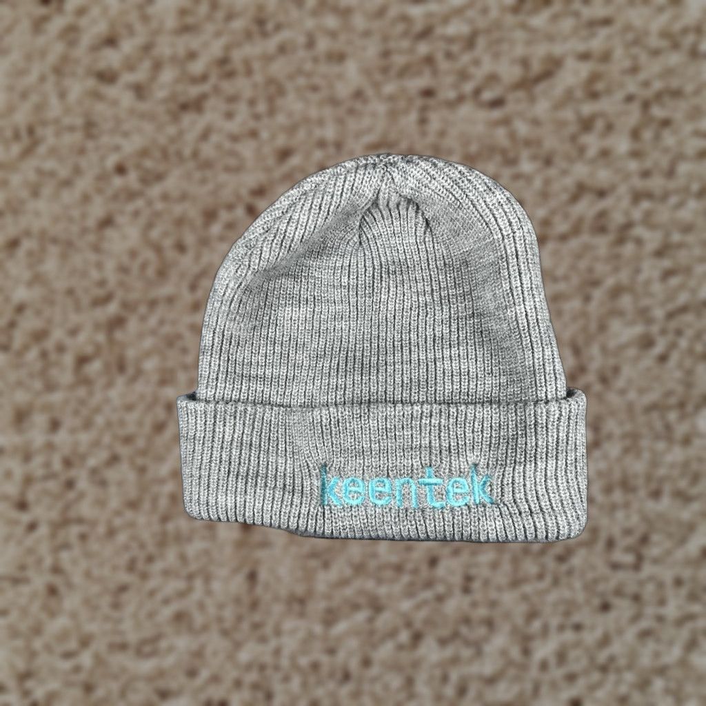 Vintage YP Classics Hat Beanie Mens One Size Gray Knit Keentek Logo Stretch Winter Size ONE SIZE - 1 Thumbnail