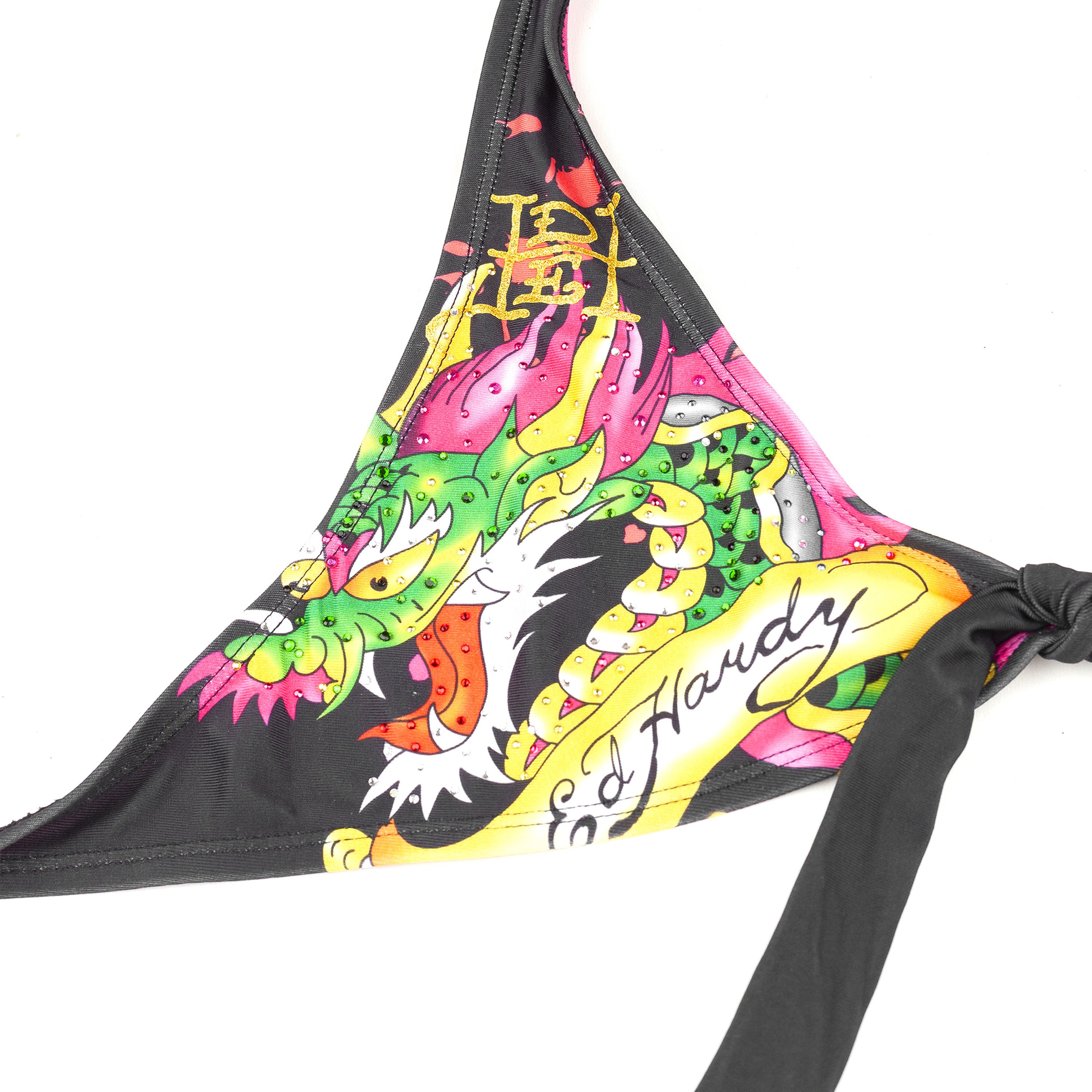Ed Hardy Ed Hardy by Christian Audigier Black Tattoo Bikini (XL) Size ONE SIZE - 3 Thumbnail
