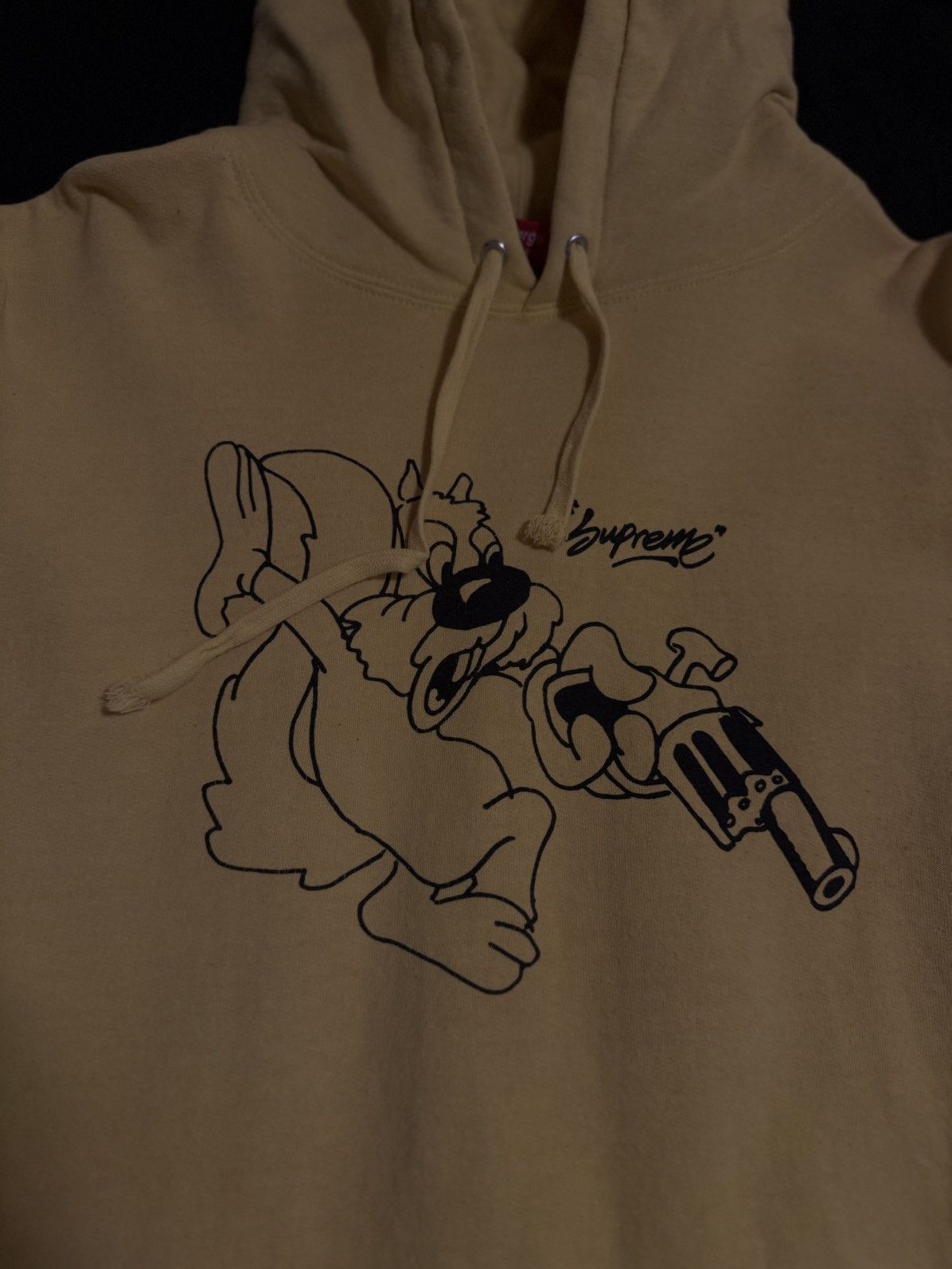 Supreme Yellow Supreme Hoodie Size Large Pre Owned Wash Stain Size US L / EU 52-54 / 3 - 3 Thumbnail