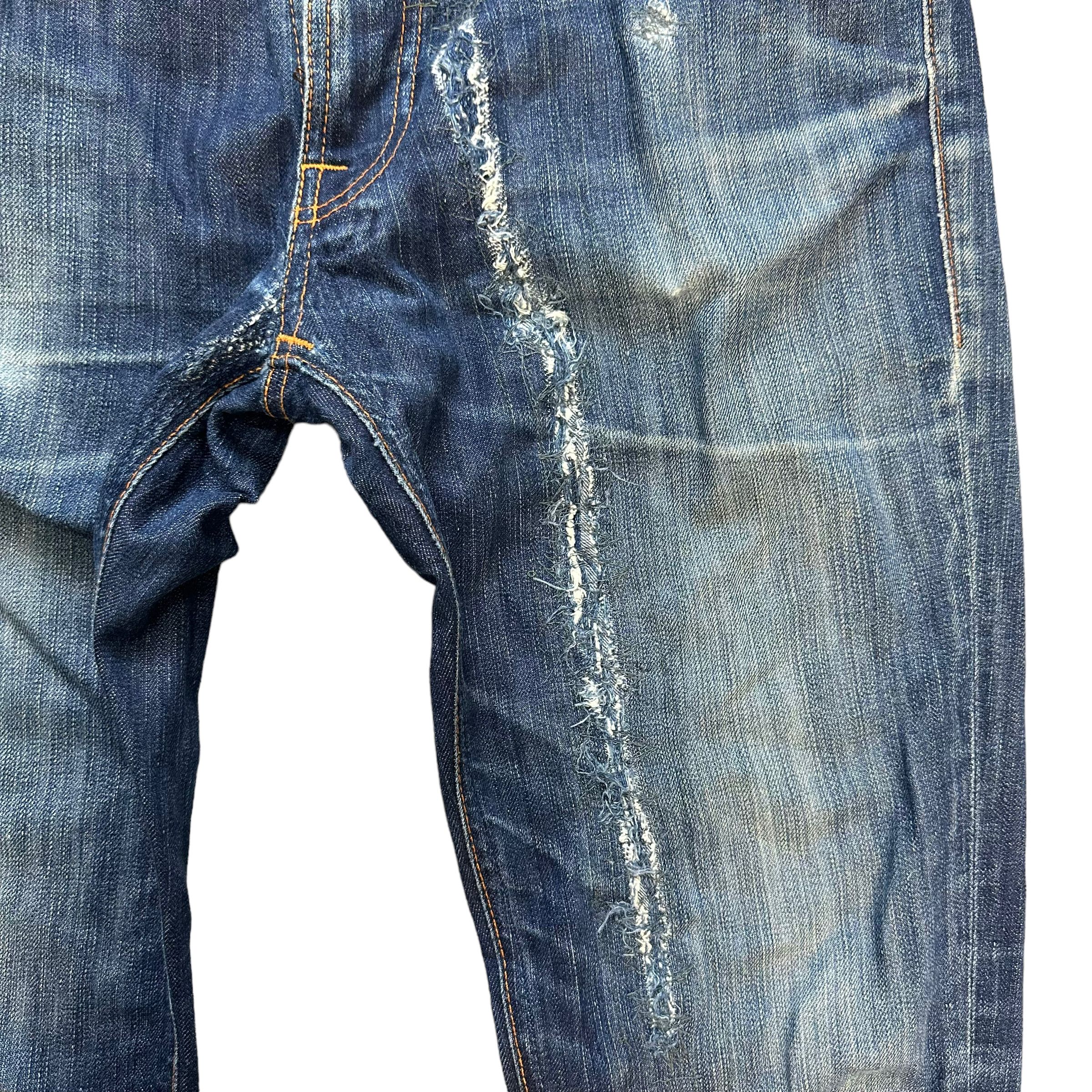 Japanese Brand TRASHED🔥 NUDIE JEANS DENIM PANTS #7463-147 Size US 30 / EU 46 - 5 Thumbnail