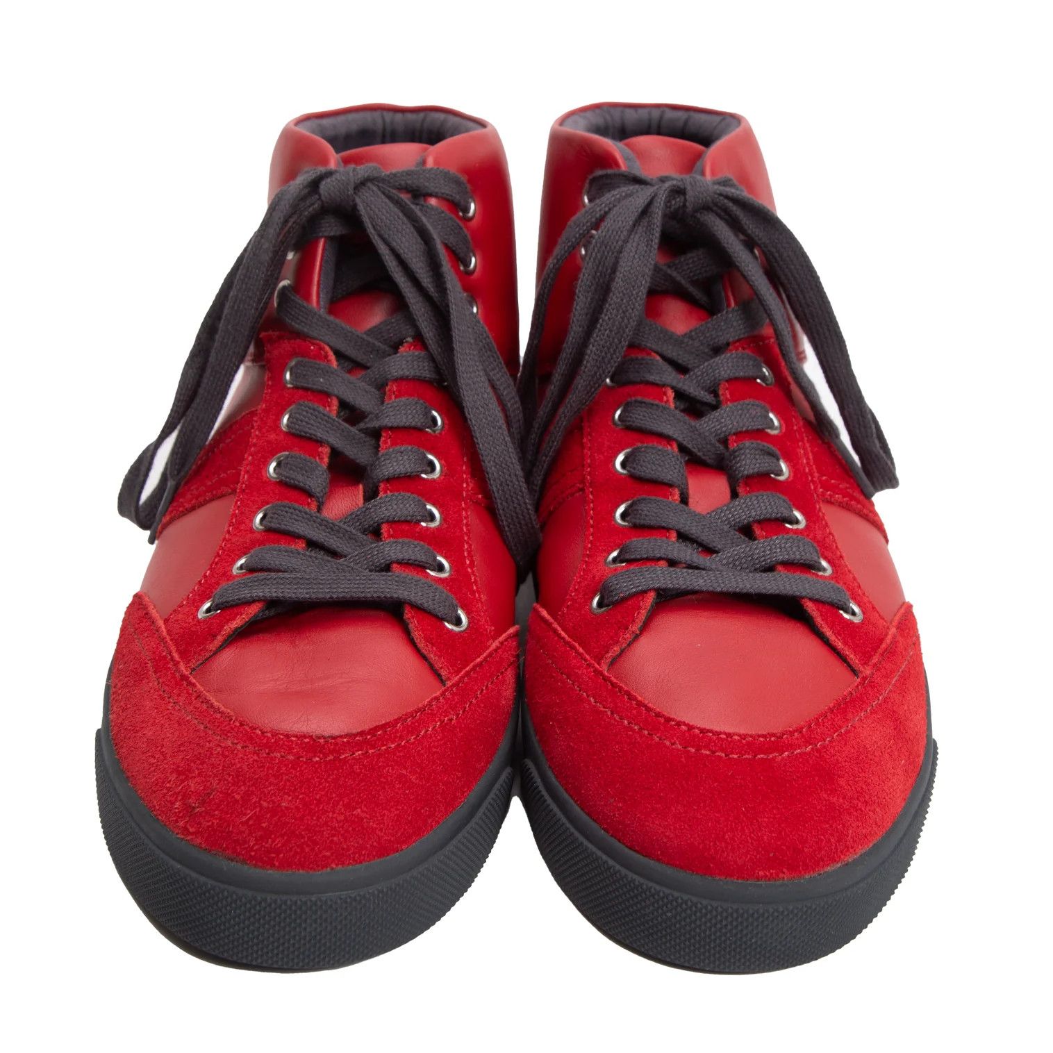Armani Collezioni Suede and Leather Sneakers in Red EUR44 Size US 5 / EU 37 - 2 Thumbnail
