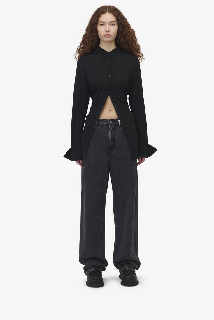 Alexander McQueen o1srvl11e0326 Fitted Shirt in Black Size XL / US 12-14 / IT 48-50 - 3 Thumbnail
