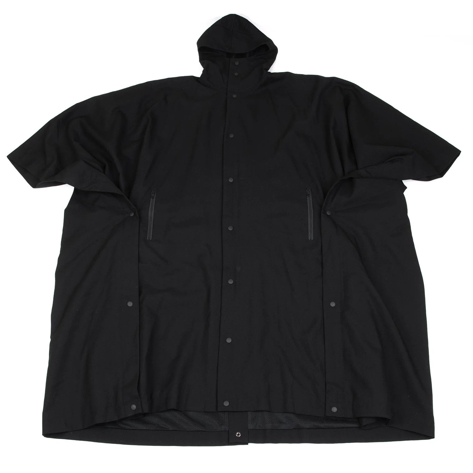 Yohji Yamamoto Yohji Yamamoto Mesh-Lined Wool Poncho Coat Size US L / EU 52-54 / 3 - 2 Thumbnail