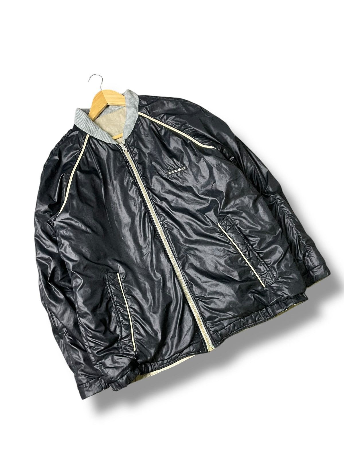 Japanese Brand × Vintage LORD ANTHONY Leather Windbreaker Jacket (77) Size US L / EU 52-54 / 3 - 4 Thumbnail