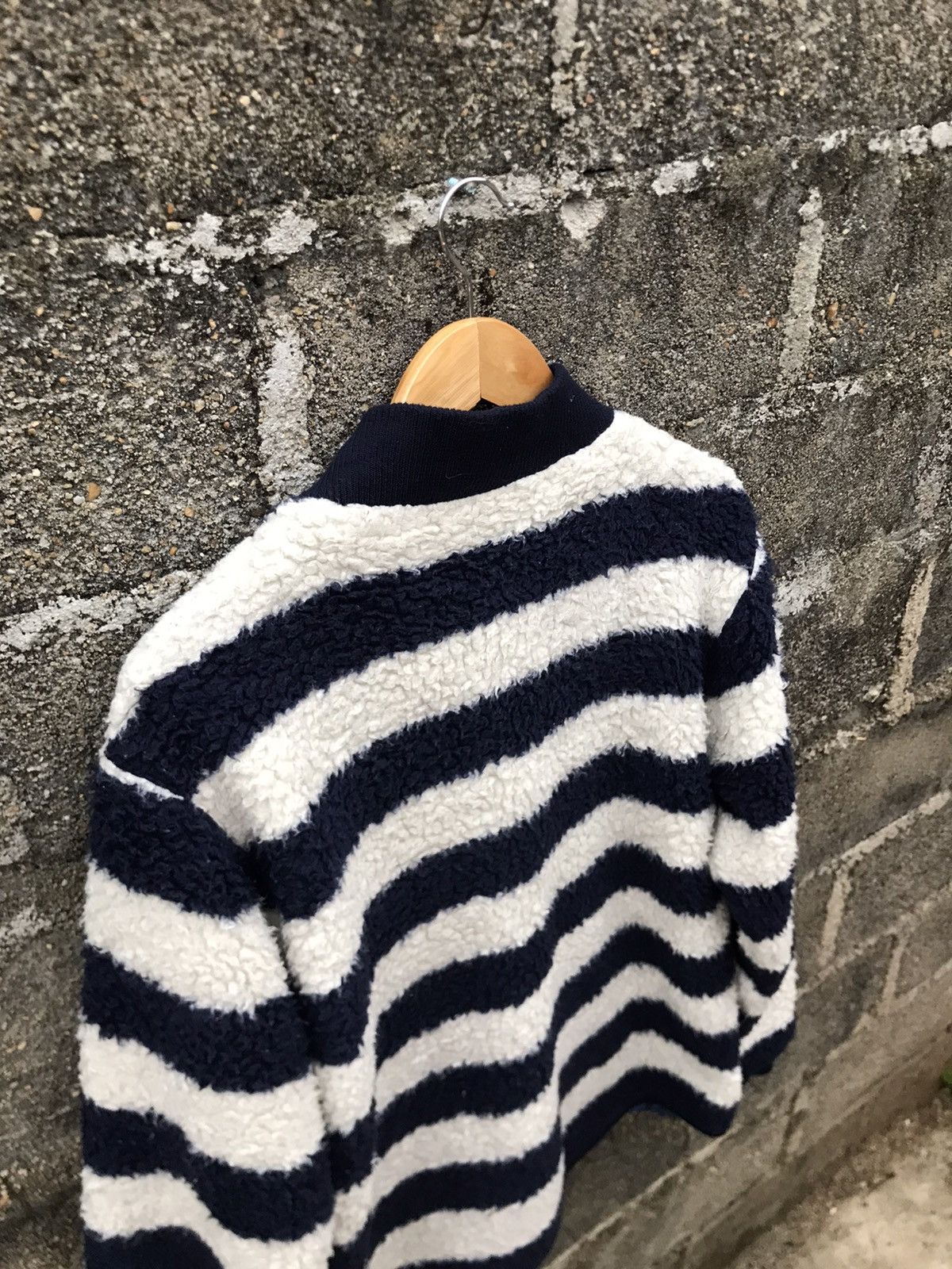 Japanese Brand Seven Three Rider Striped Fleece Button Up Jacke Size US L / EU 52-54 / 3 - 12 Thumbnail