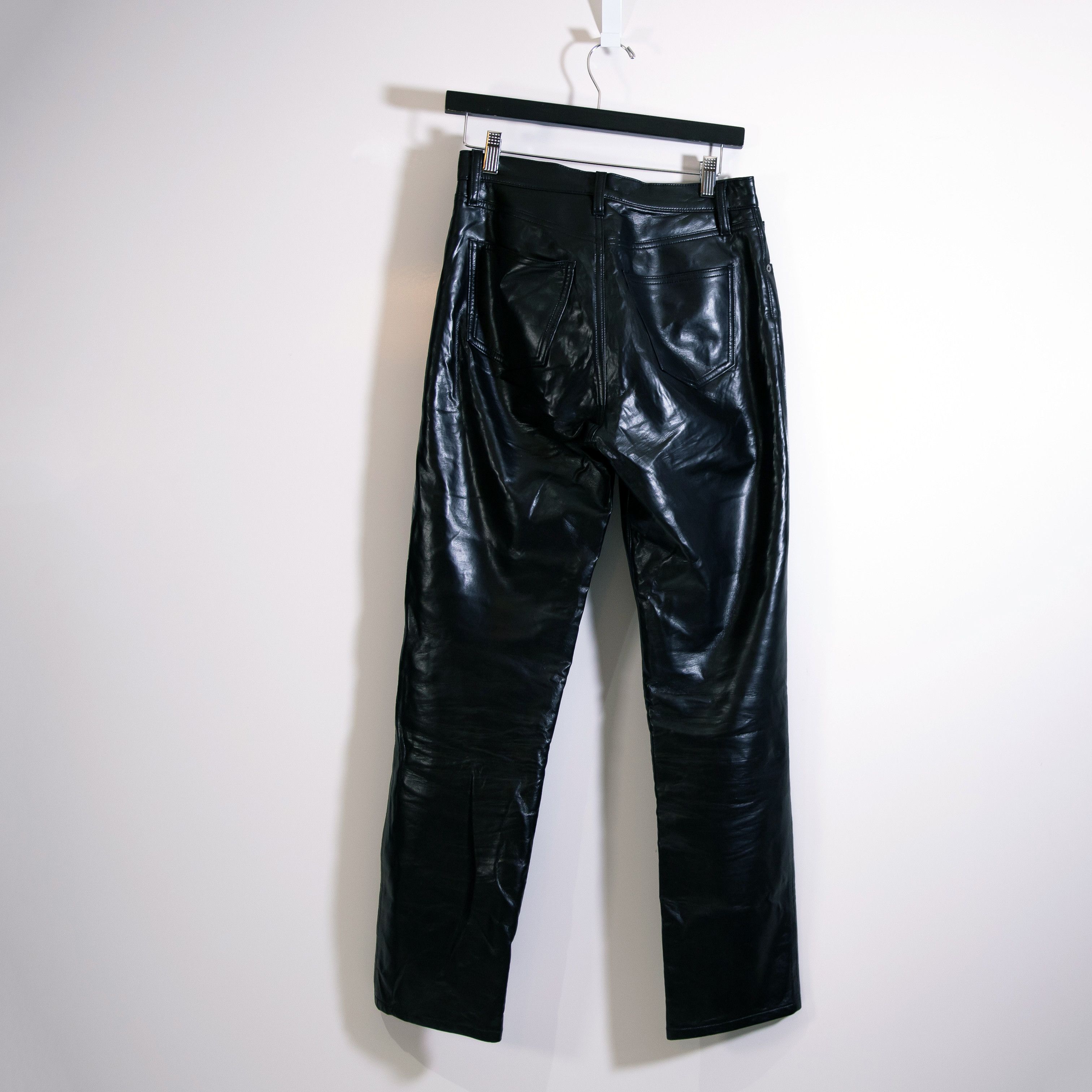 Agolde Agolde Recycled Leather Fitted Straight Leg Size 24" / US 00 / IT 34 - 4 Thumbnail