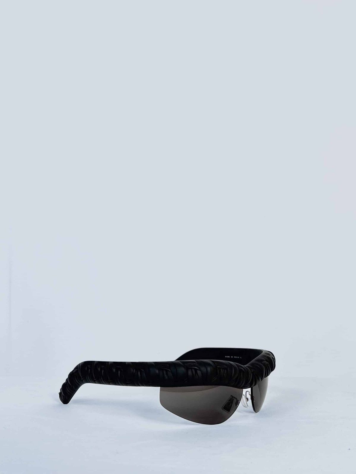 image of Bottega Veneta Woven Frame Sunglasses in Black, Men's