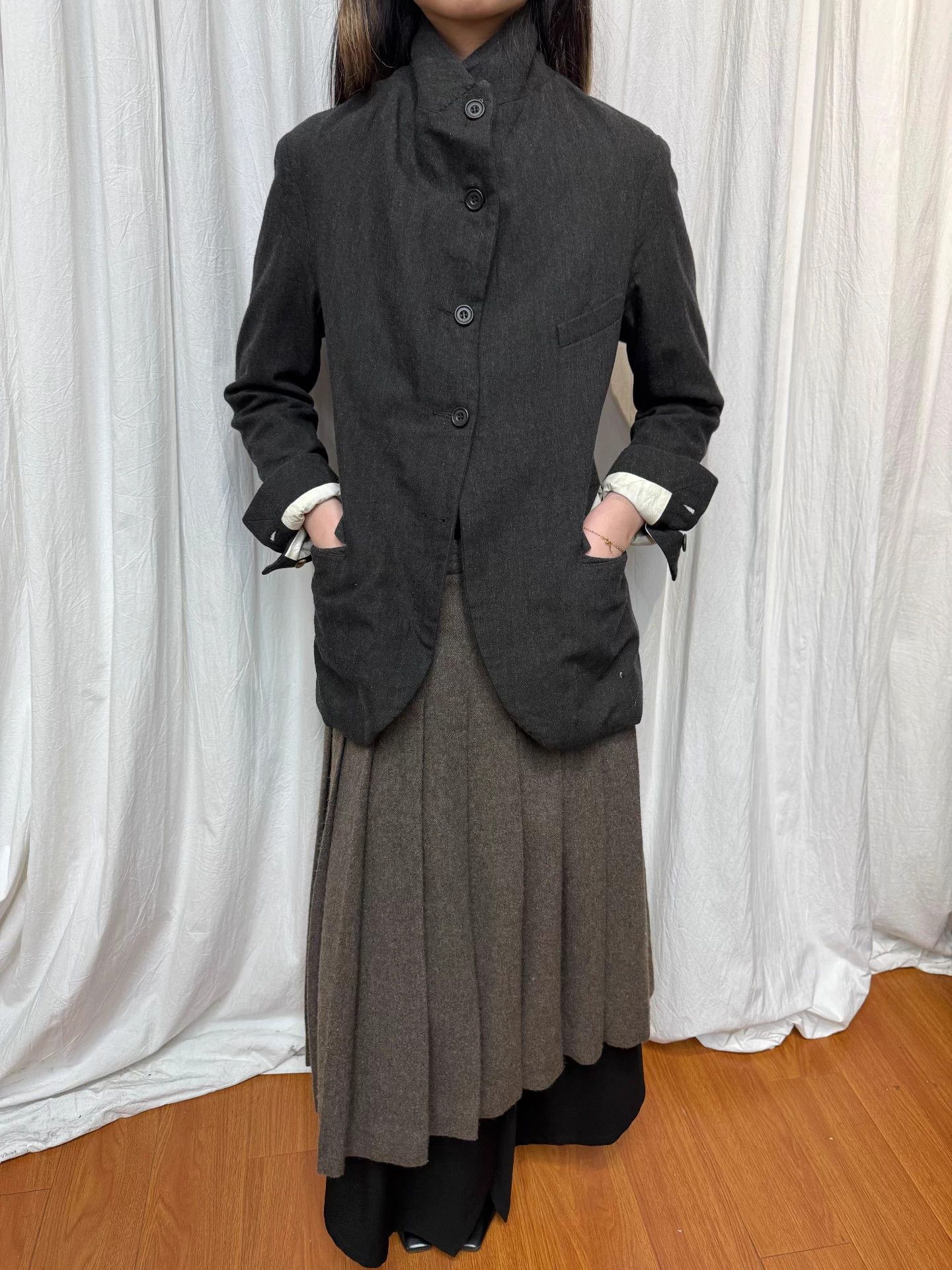 Paul Harnden Shoemakers Paul Harnden Light Gray Wool Blazer S Size S / US 4 / IT 40 - 3 Thumbnail