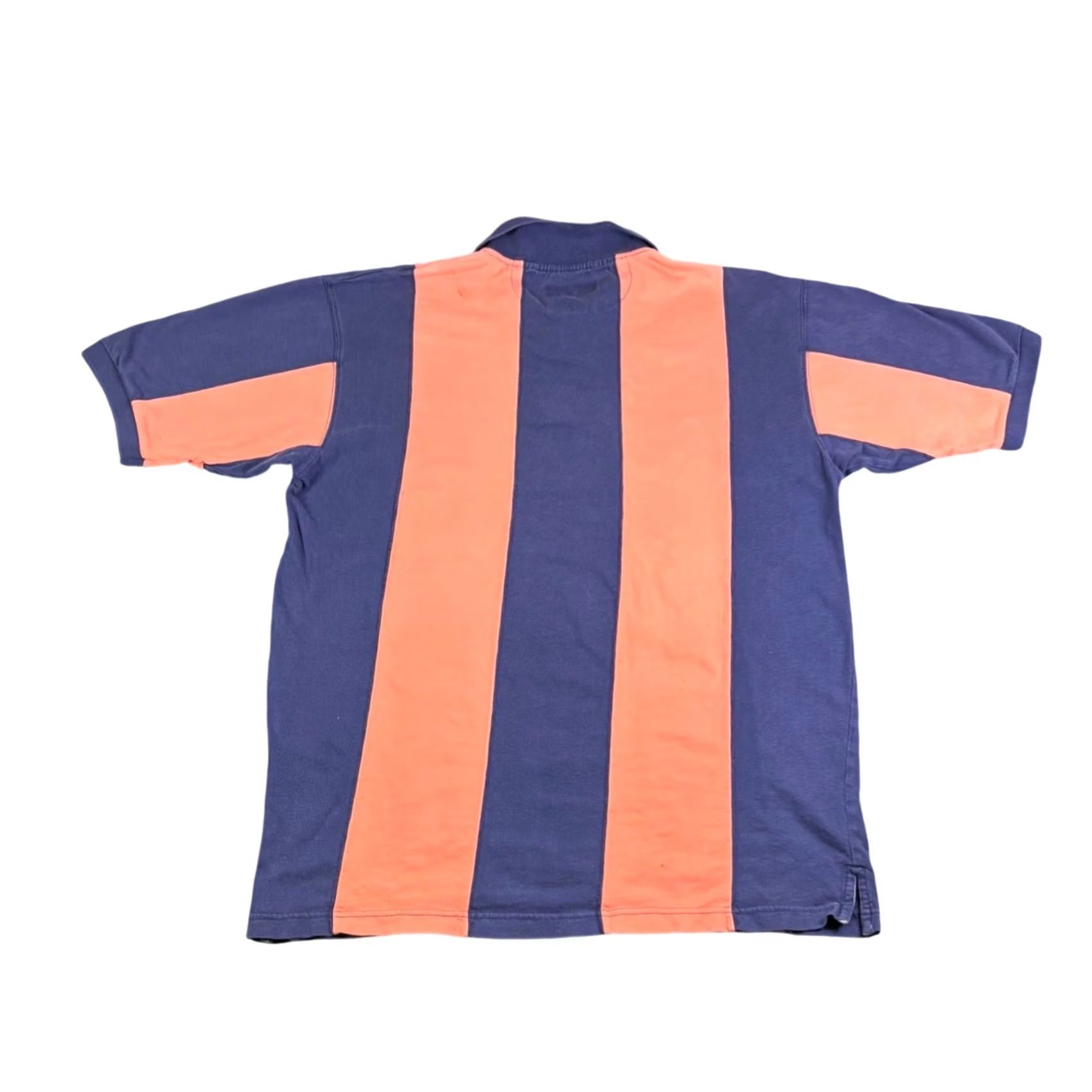 Vintage VINTAGE Apparel Workshop Mens Polo Shirt XL Blue Orange Vertical Stripe Rugby Size US XL / EU 56 / 4 - 2 Thumbnail