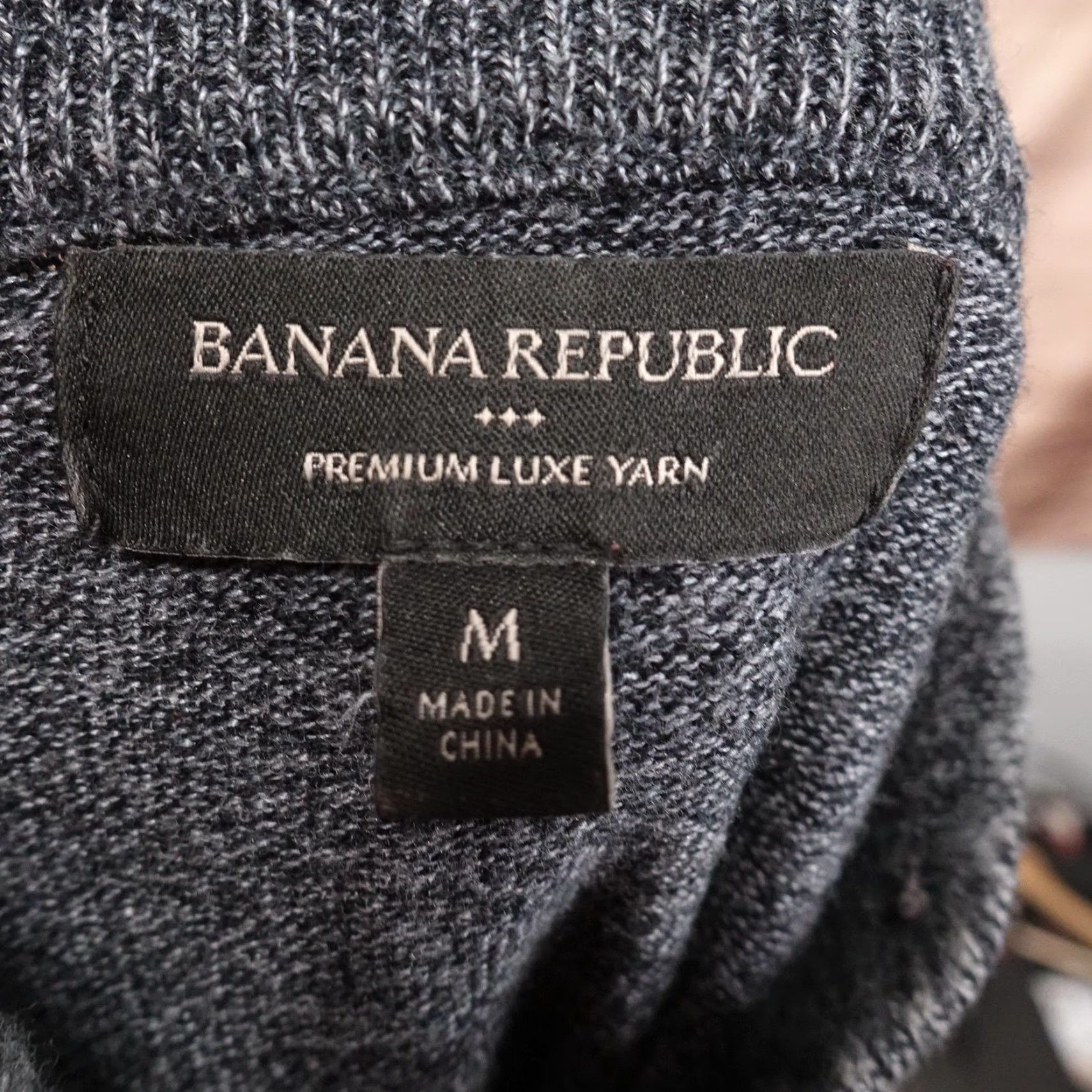 Banana Republic Banana Republic Sweater Mens Medium Gray 1/4 Zip Mock Neck Knit Pullover Luxe Size US M / EU 48-50 / 2 - 6 Thumbnail