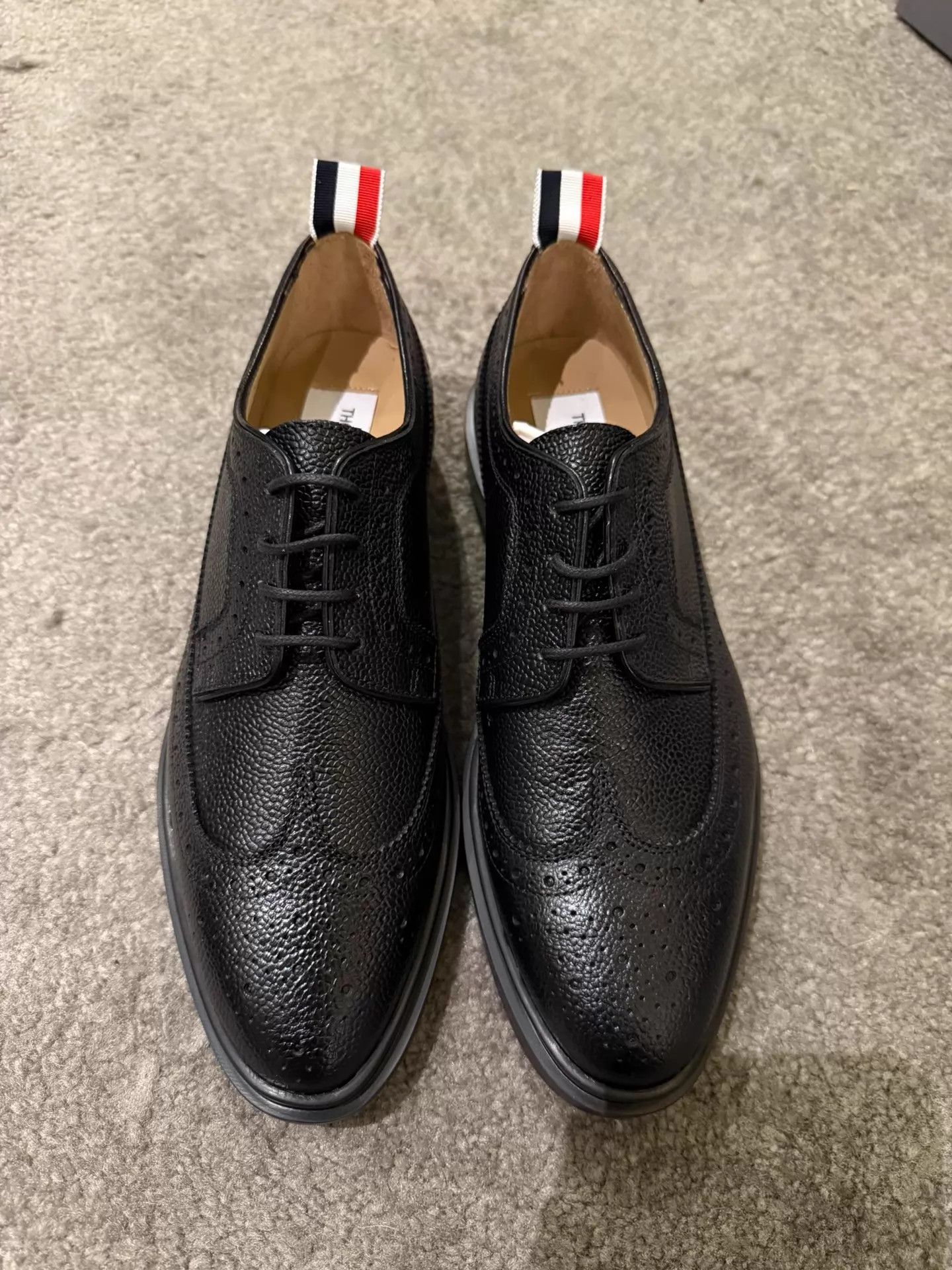 Thom Browne Thom Browne Women's Black Brogue Leather Oxfords 38 Size US 7.5 / IT 37.5 - 1 Thumbnail