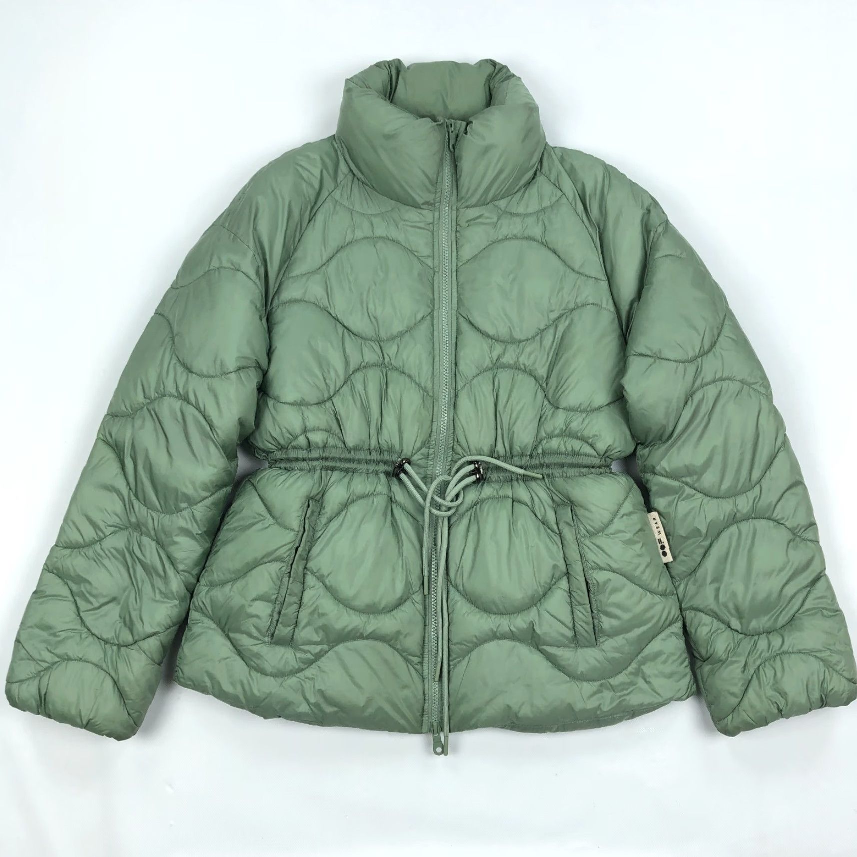 OOF Wear OOFWear Puffer Jacket Womens Size 42 Medium Green Regular Nylon Solid Long Sleeve Zip Jacket Womens Size M / US 6-8 / IT 42-44 - 2 Thumbnail