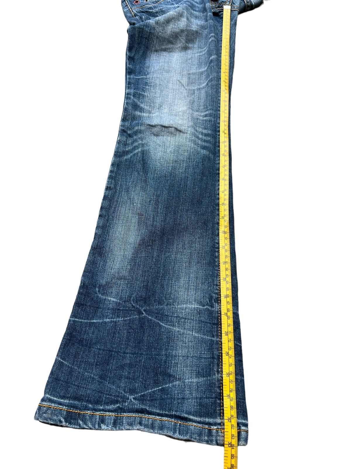 Japanese Brand Flare Copper Smith Distressed Wideleg Denim Jeans 32x33 Size US 32 / EU 48 - 13 Thumbnail
