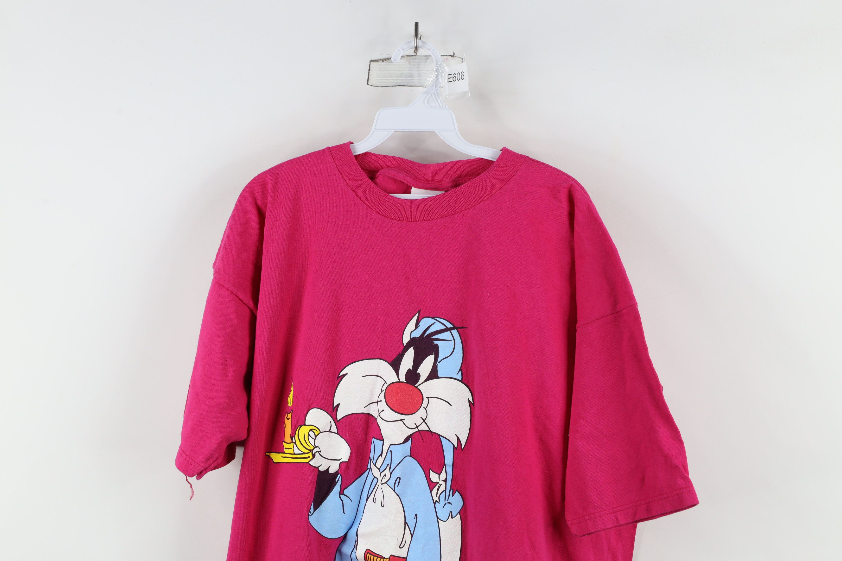 Vintage Vintage 90s Looney Tunes Sylvester Tweety Bird Sleep T-Shirt Size ONE SIZE - 2 Thumbnail