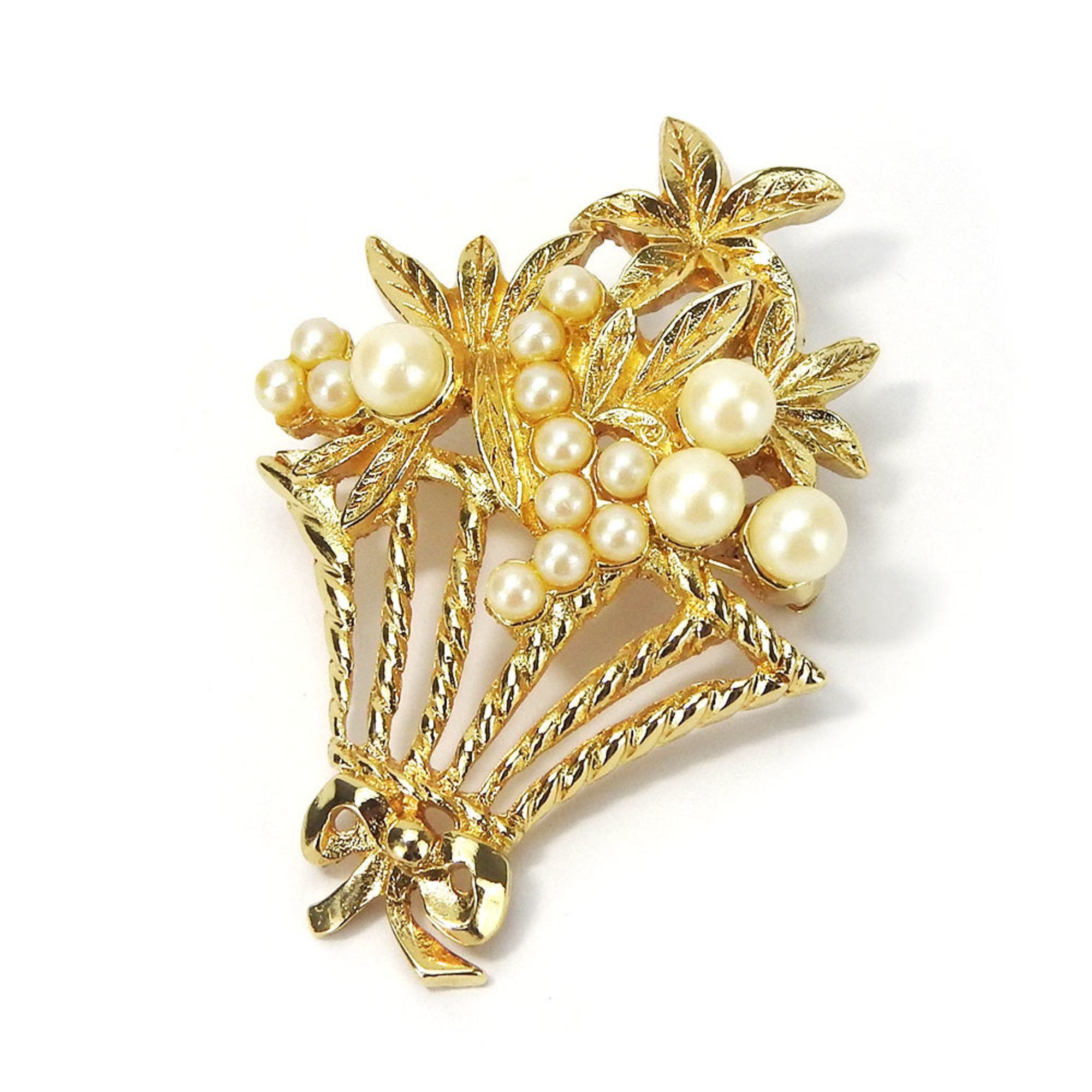 image of Christian Dior Brooch Metal Gold Gp Ladies, Women's