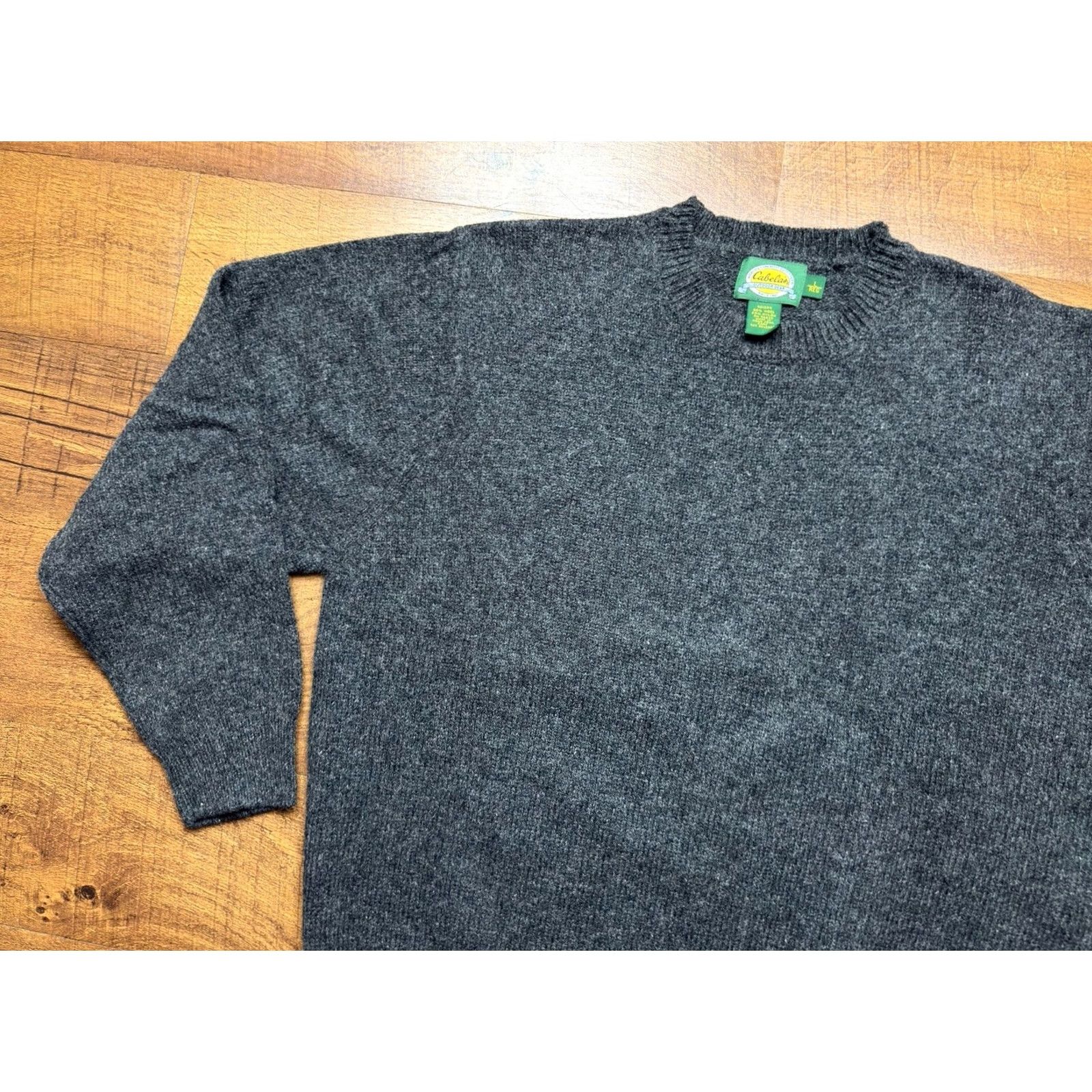 Vintage VINTAGE Cabela's Men’s Ragg Wool Crewneck Pullover Sweater Large Charcoal Gray Regular Fit Wool/Nylon Marled Knit Casual, Travel, Workwear Mens Size US L / EU 52-54 / 3 - 2 Thumbnail