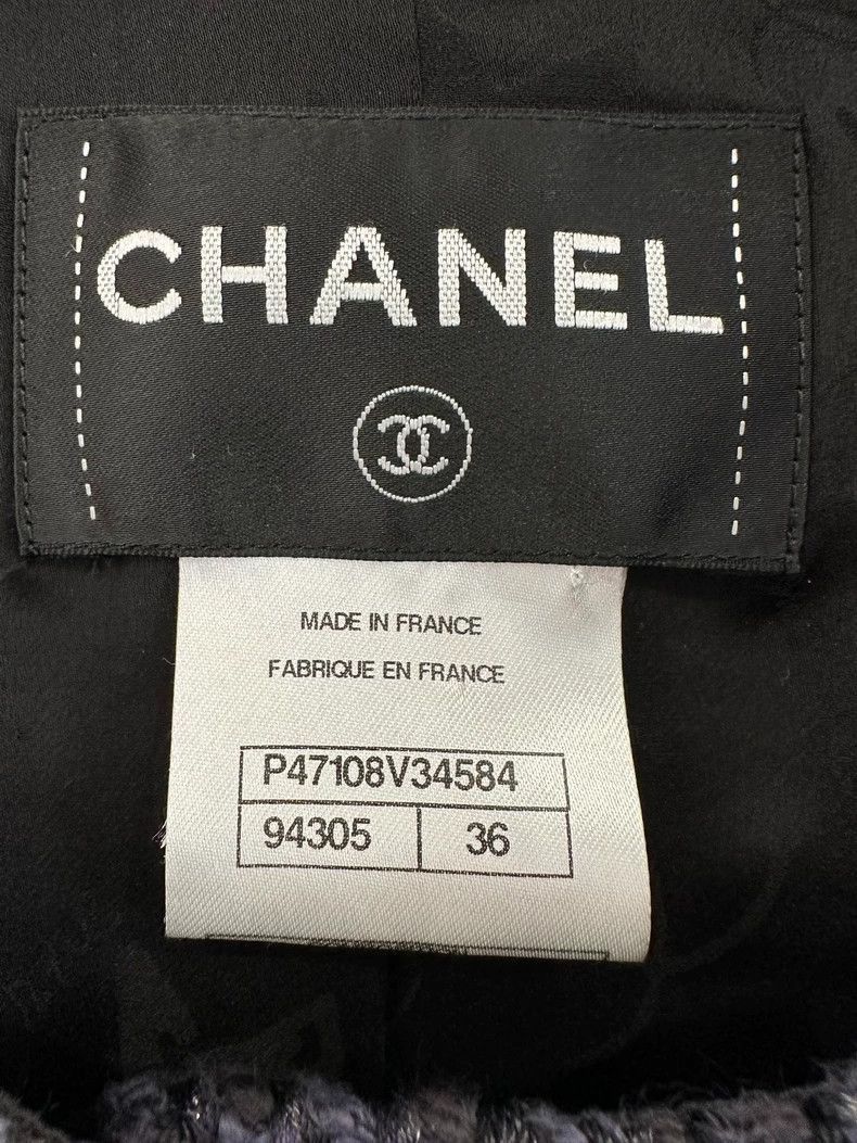 Chanel Chanel Black and Blue Wool Jacket -2505 Size US S / EU 44-46 / 1 - 5 Thumbnail