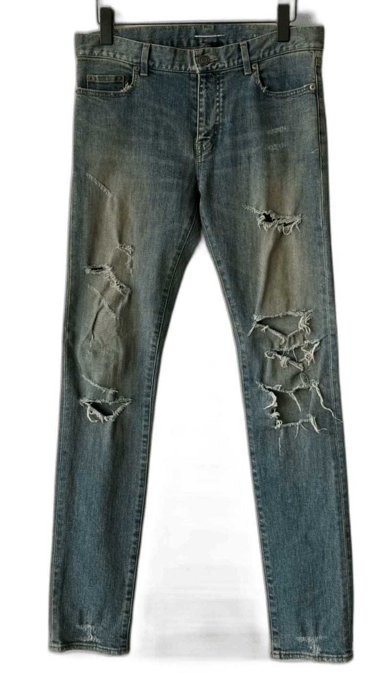 Saint Laurent Paris distressed saint laurent jeans size 31-2507 Size US 31 - 7 Thumbnail