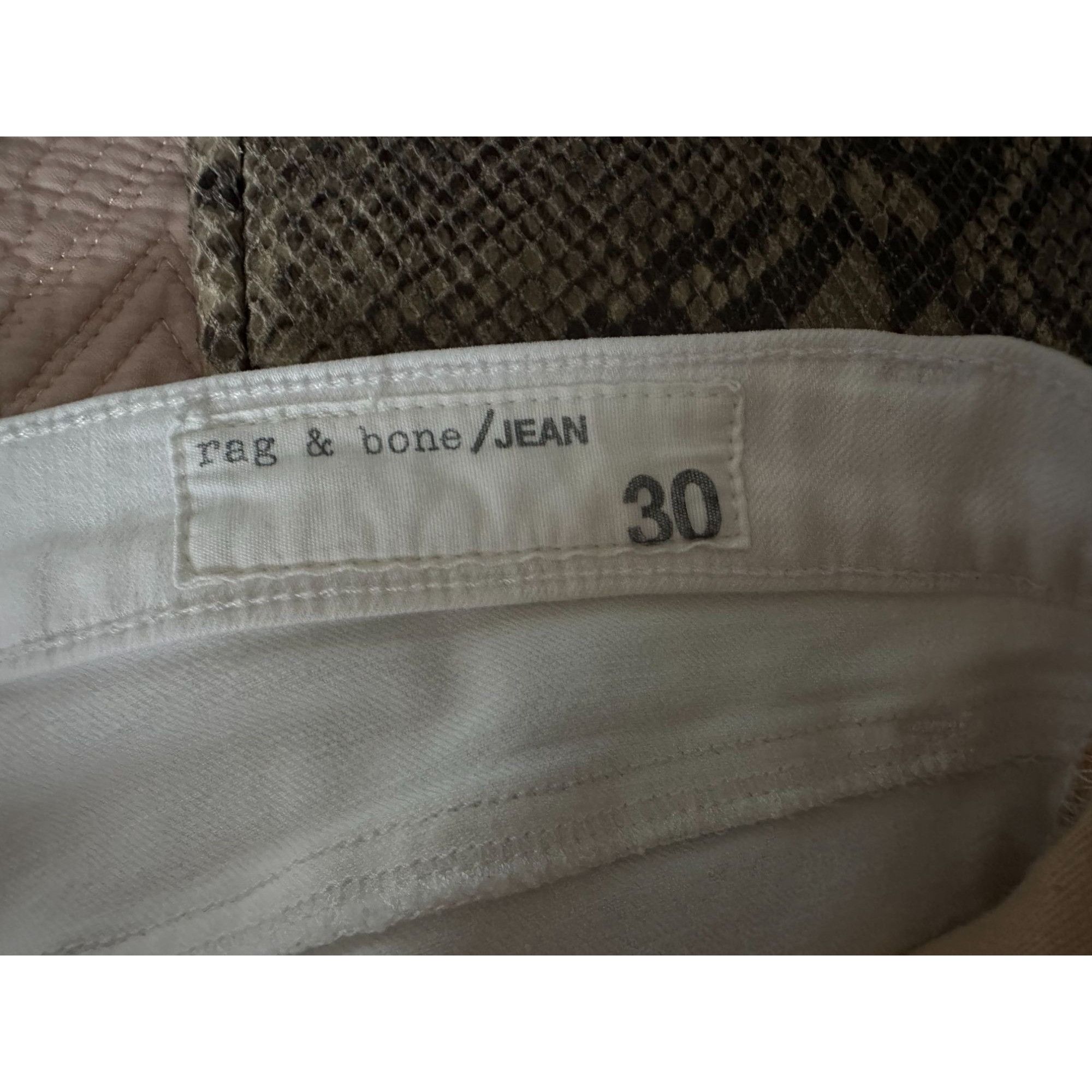 Rag & Bone Rag & Bone white skinny jeans, soft stretchy denim sz 30 Size 30" / US 8 / IT 44 - 2 Thumbnail