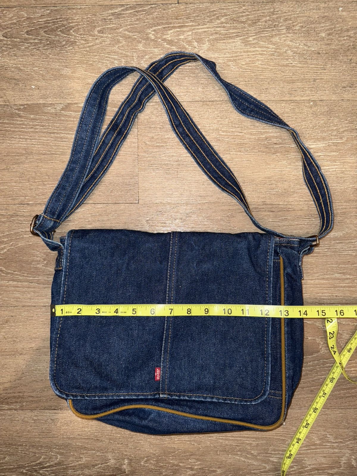 90's Levis Denim Messenger Crossbody Bag in Blue, Men's