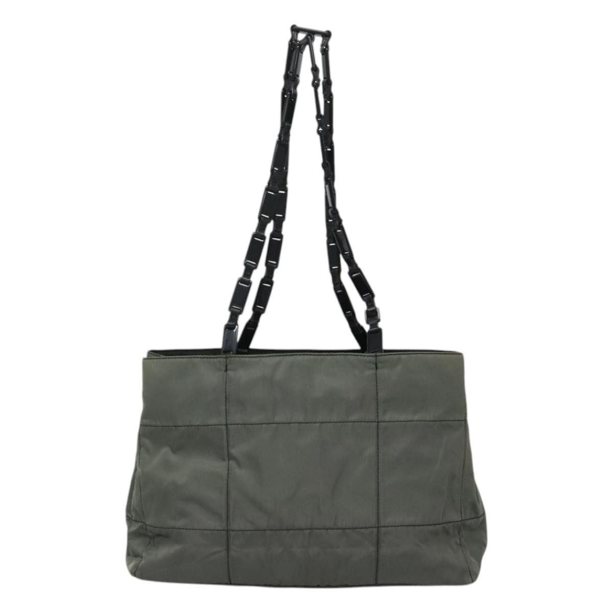 Prada Tessuto Grey Synthetic Tote Bag (Pre-Owned) Size ONE SIZE - 1 Thumbnail