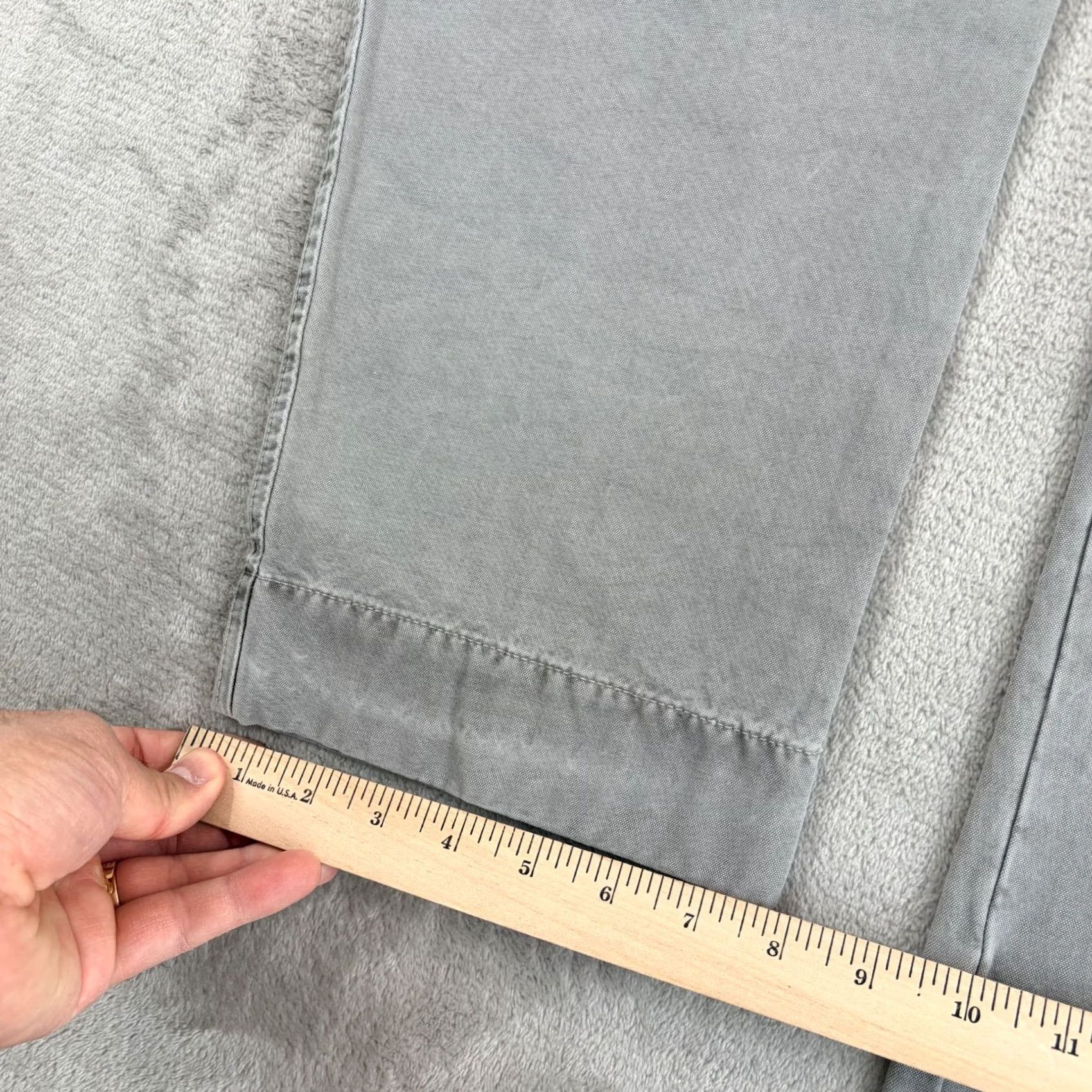 James Perse JAMES PERSE Rigid Canvas Work Pants Cement Pigment Men 32x32 MRCC1390 NWT Gray Solid Cotton Pockets Overall Classic Mens Size US 32 / EU 48 - 7 Thumbnail