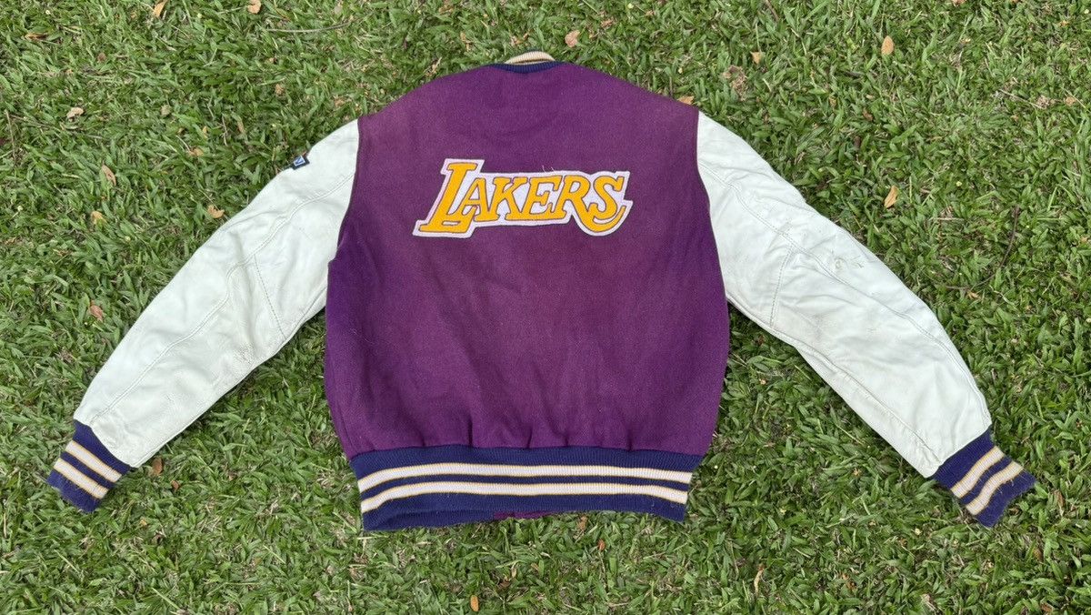NBA VTG NBA La Lakers varsity leather jacket By DeLong Size S / US 4 / IT 40 - 4 Thumbnail
