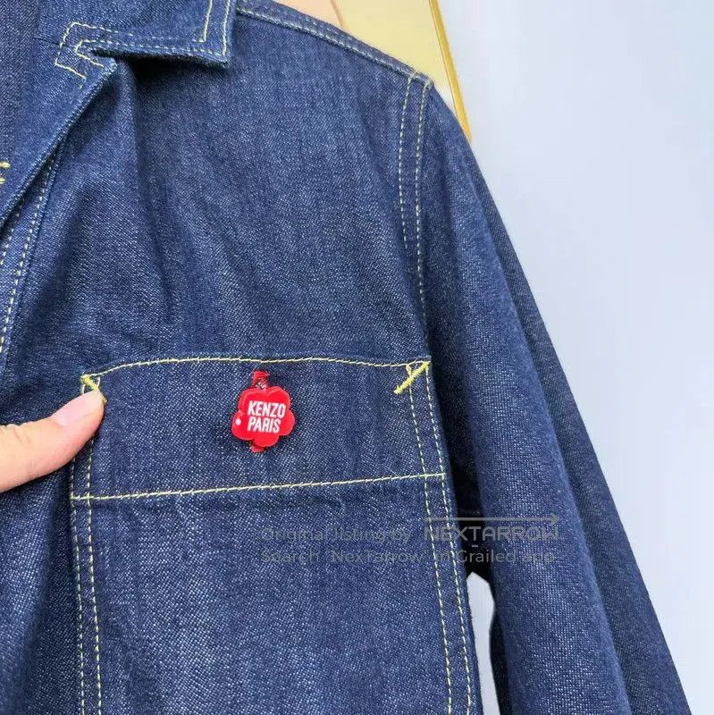 Kenzo KENZO Deep Blue Cotton Embroidered Jacket . Size XS / US 0-2 / IT 36-38 - 4 Thumbnail