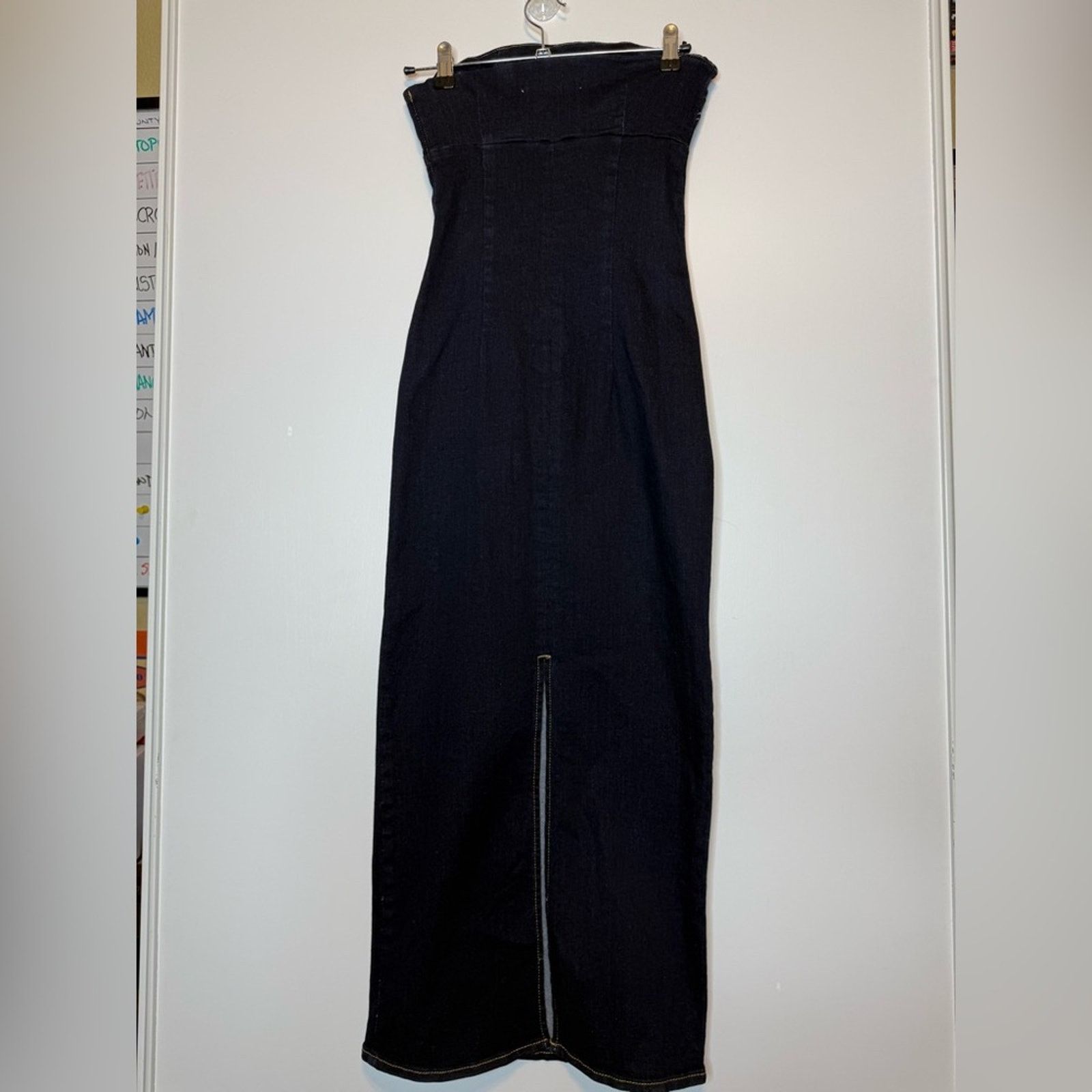 Zara Draped Midi Denim Dress