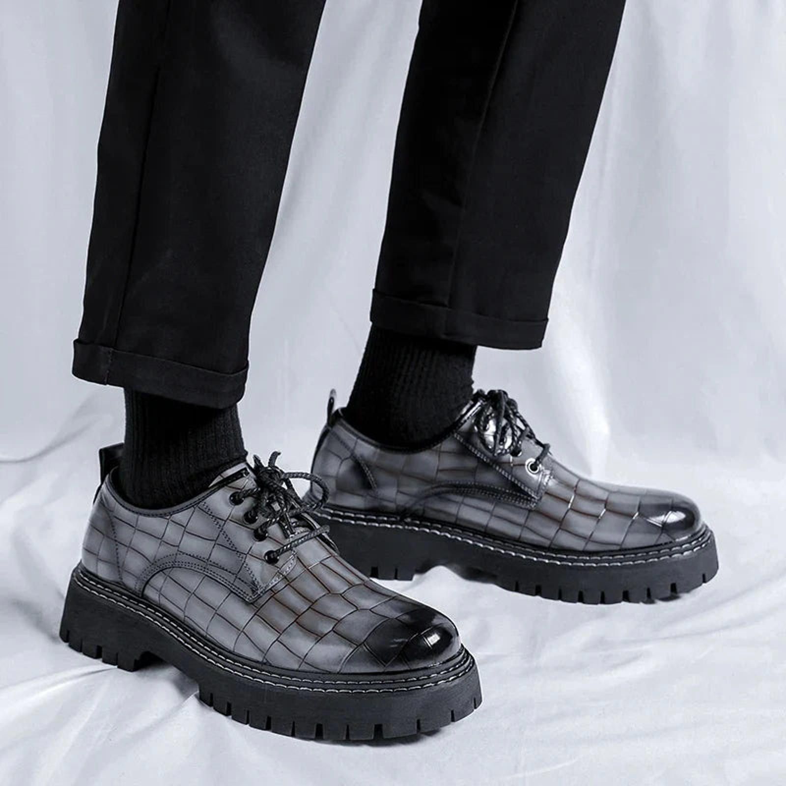 Other Garosu Croc Texture Chunky Sole Shoes Size US 9 / EU 42 - 6 Thumbnail